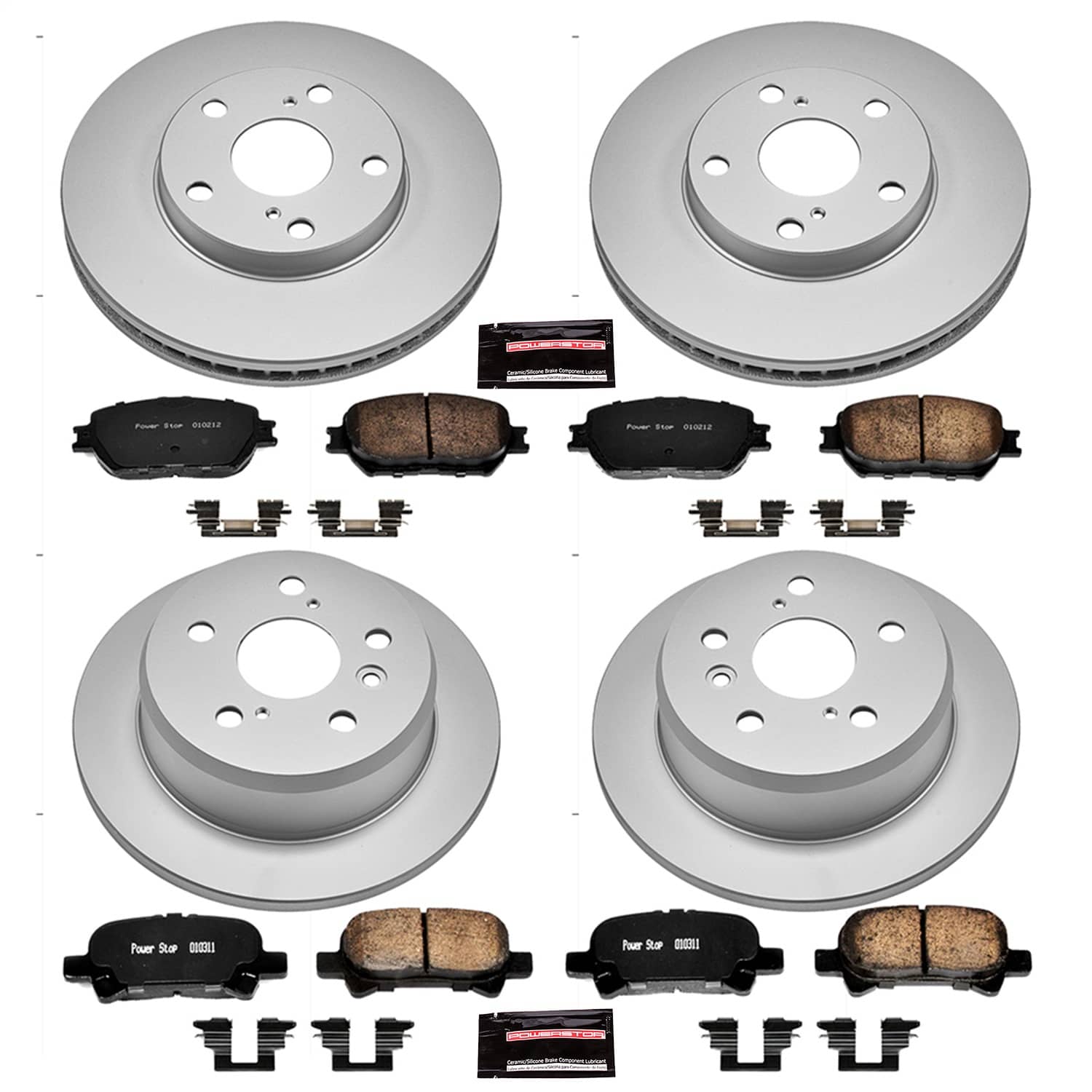 Power Stop - CRK1065 - Front and Rear - Disc Brake Pad and Rotor Kit