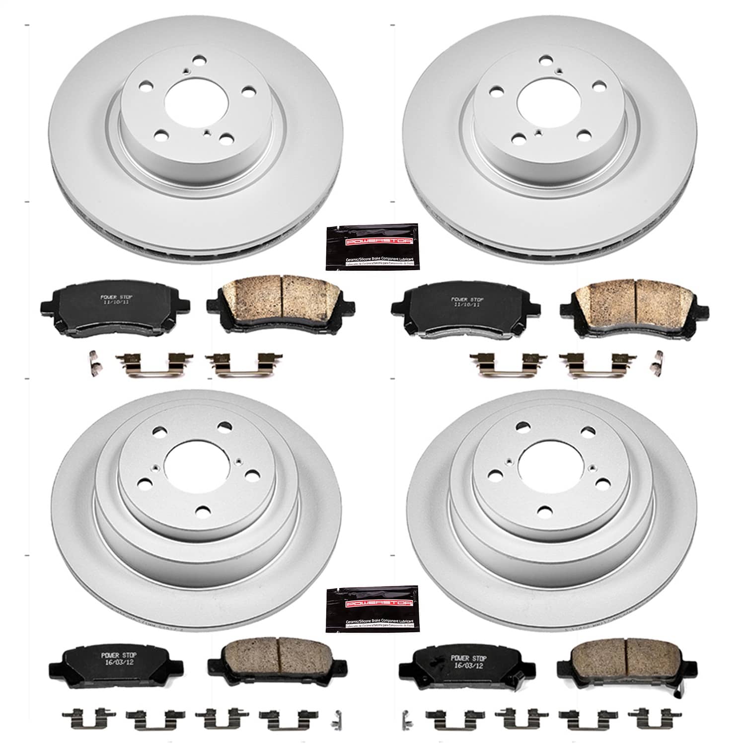 Power Stop - CRK1122 - Front and Rear - Disc Brake Pad and Rotor Kit