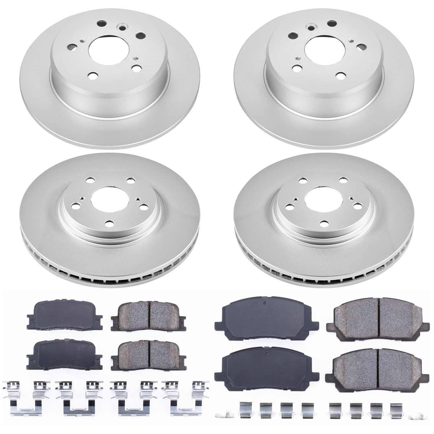 Power Stop - CRK1139 - Front and Rear - Disc Brake Pad and Rotor Kit