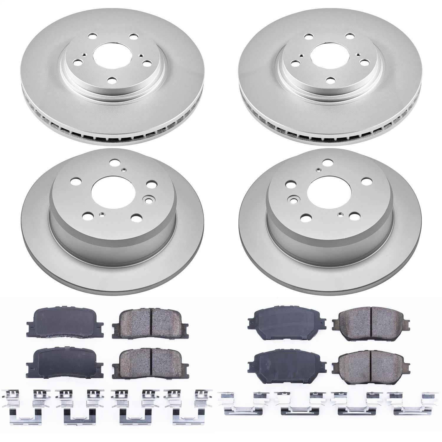 Power Stop - CRK1145 - Front and Rear - Disc Brake Pad and Rotor Kit