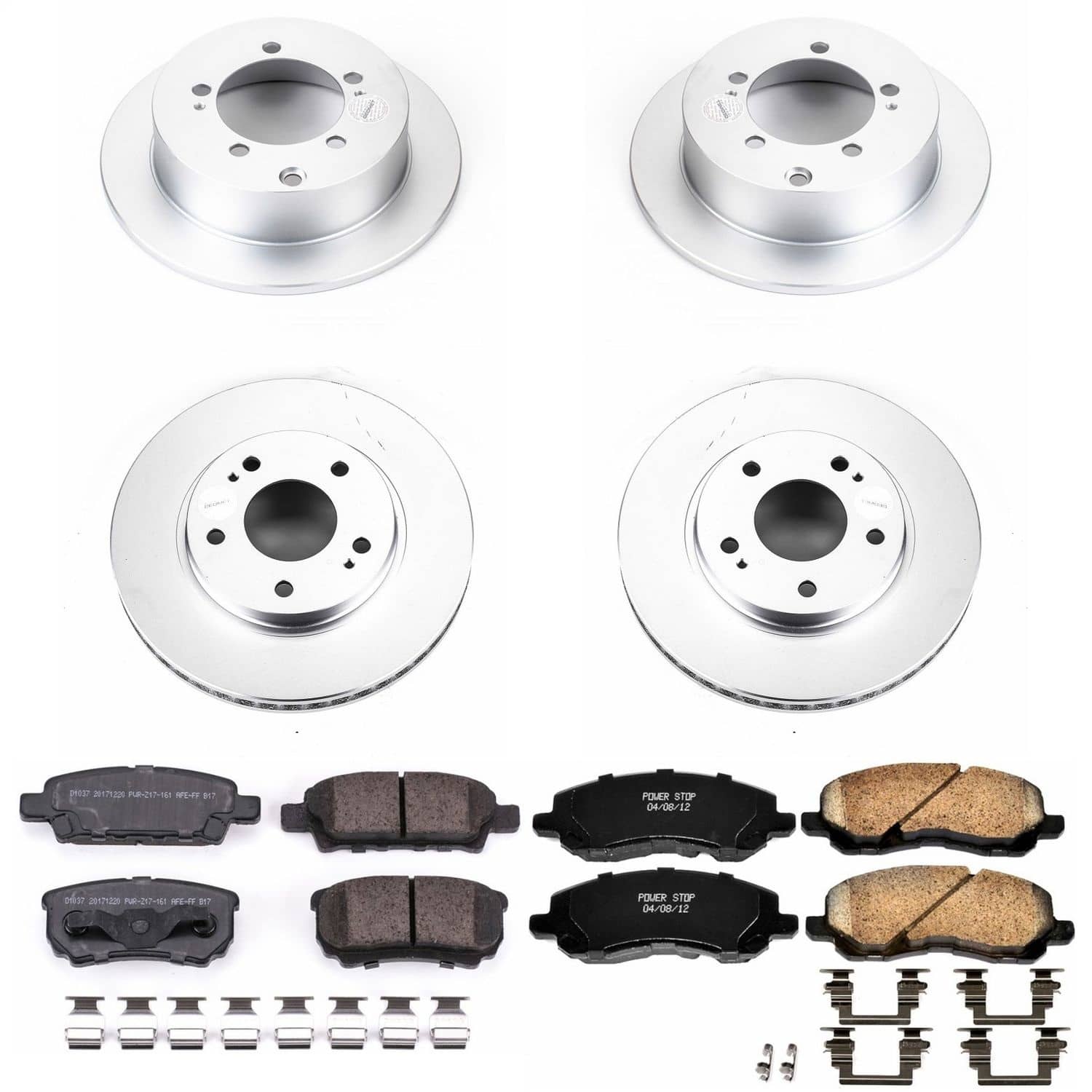 Power Stop - CRK1682 - Front and Rear - Disc Brake Pad and Rotor Kit