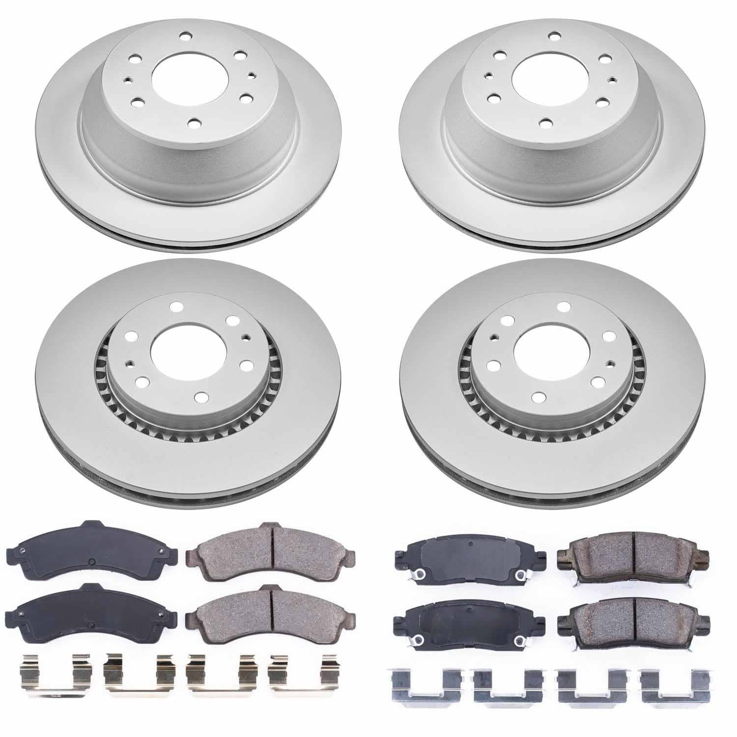 Power Stop - CRK2062 - Front and Rear - Disc Brake Pad and Rotor Kit