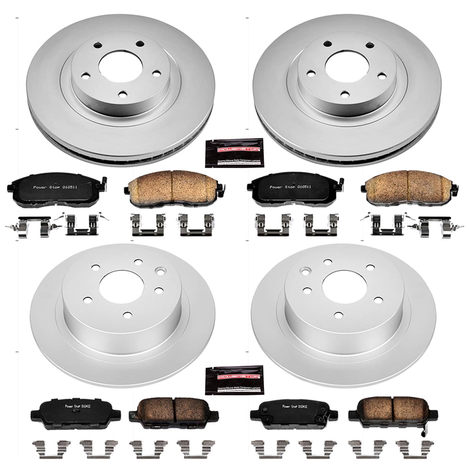Power Stop - CRK2283 - Front and Rear - Disc Brake Pad and Rotor Kit