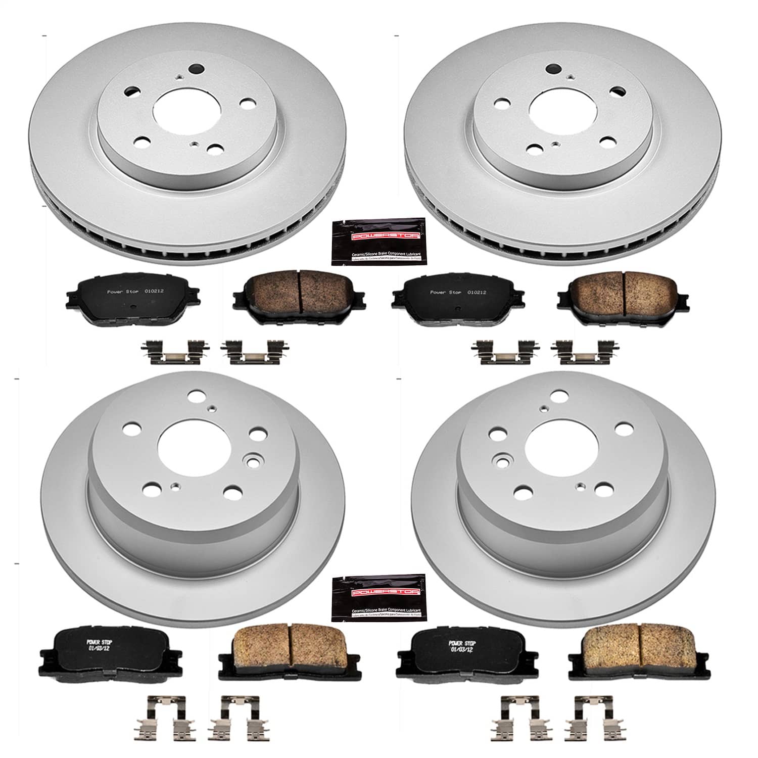 Power Stop - CRK2416 - Front and Rear - Disc Brake Pad and Rotor Kit