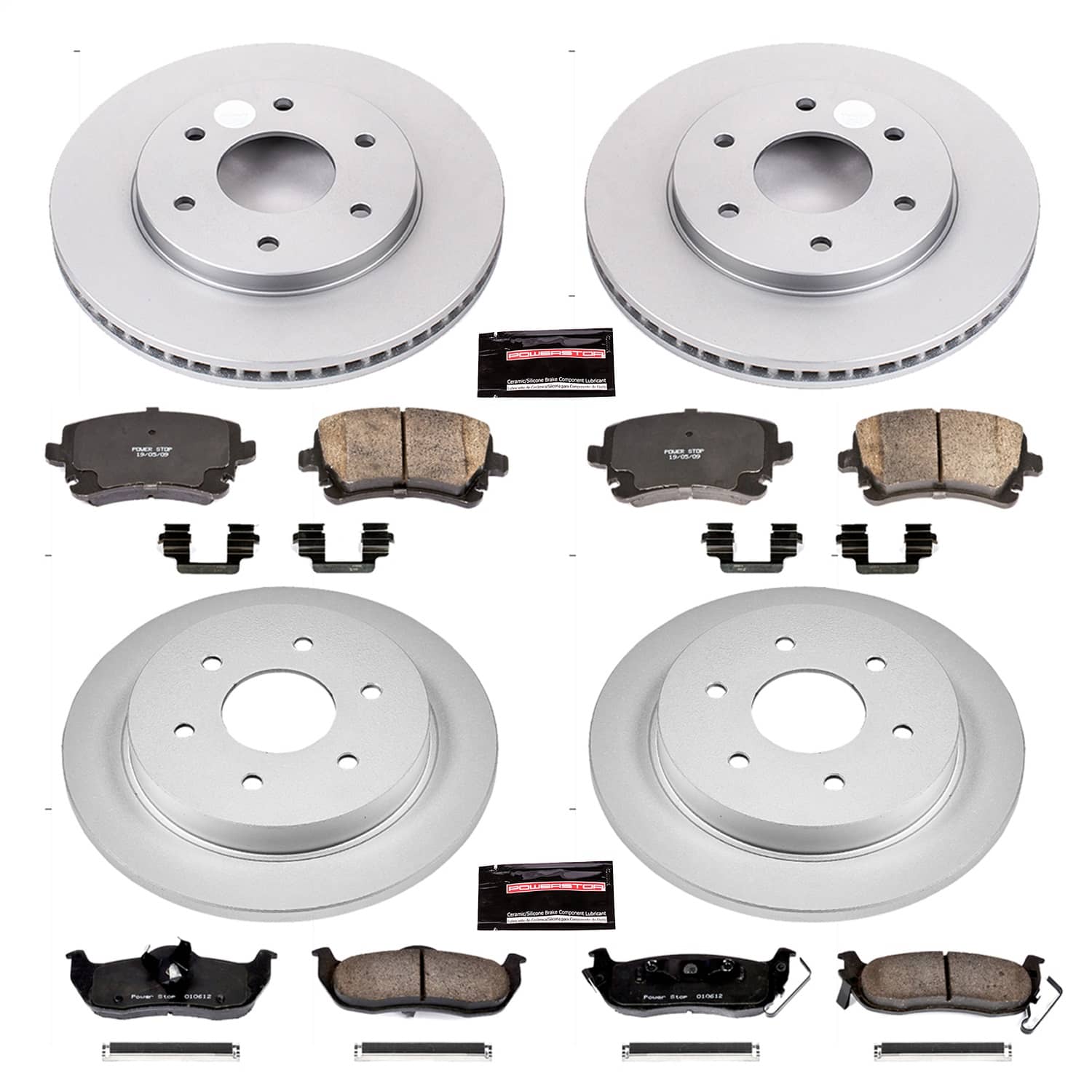 Power Stop - CRK2443 - Front and Rear - Disc Brake Pad and Rotor Kit