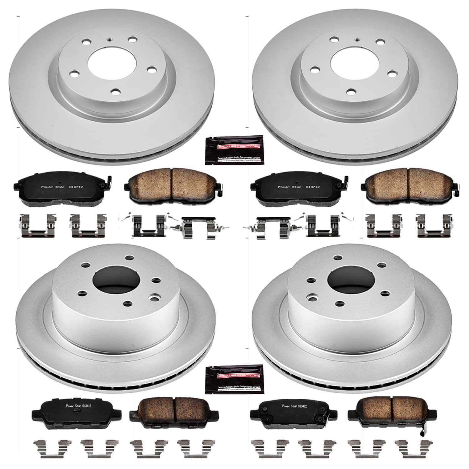Power Stop - CRK2710 - Front and Rear - Disc Brake Pad and Rotor Kit