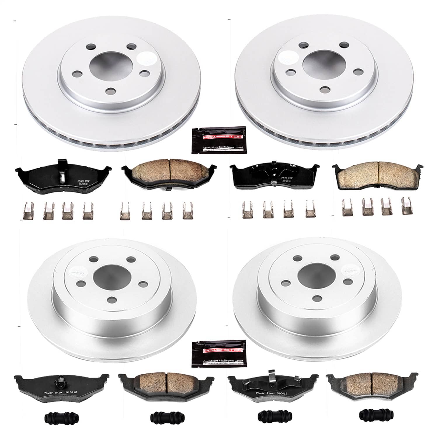 Power Stop - CRK2734 - Front and Rear - Disc Brake Pad and Rotor Kit