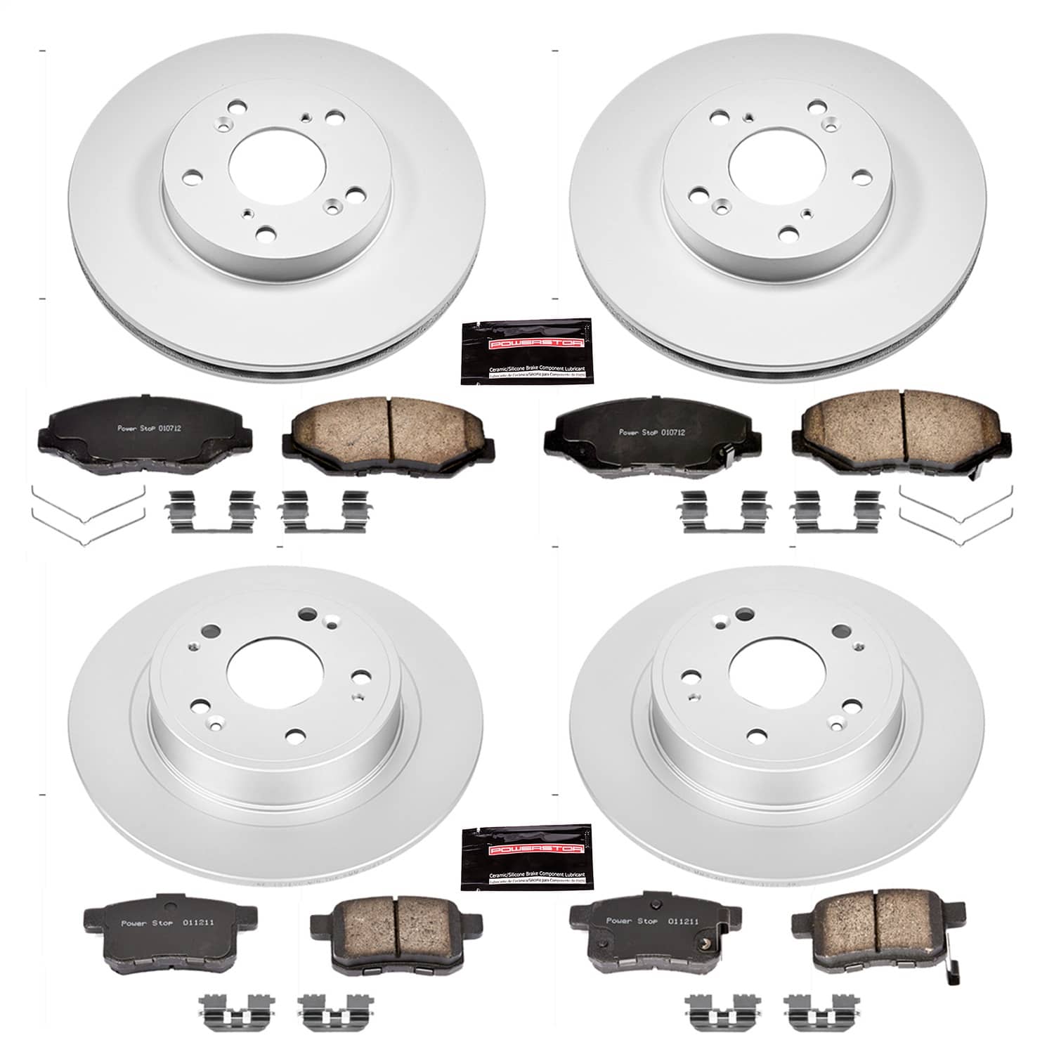 Power Stop - CRK2744 - Front and Rear - Disc Brake Pad and Rotor Kit