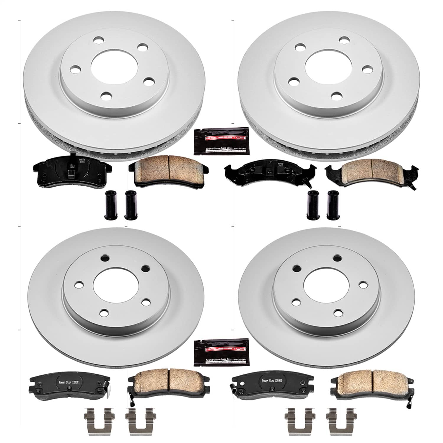 Power Stop - CRK2760 - Front and Rear - Disc Brake Pad and Rotor Kit