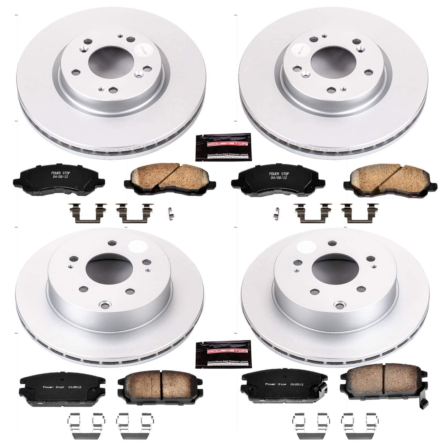 Power Stop - CRK2809 - Front and Rear - Disc Brake Pad and Rotor Kit