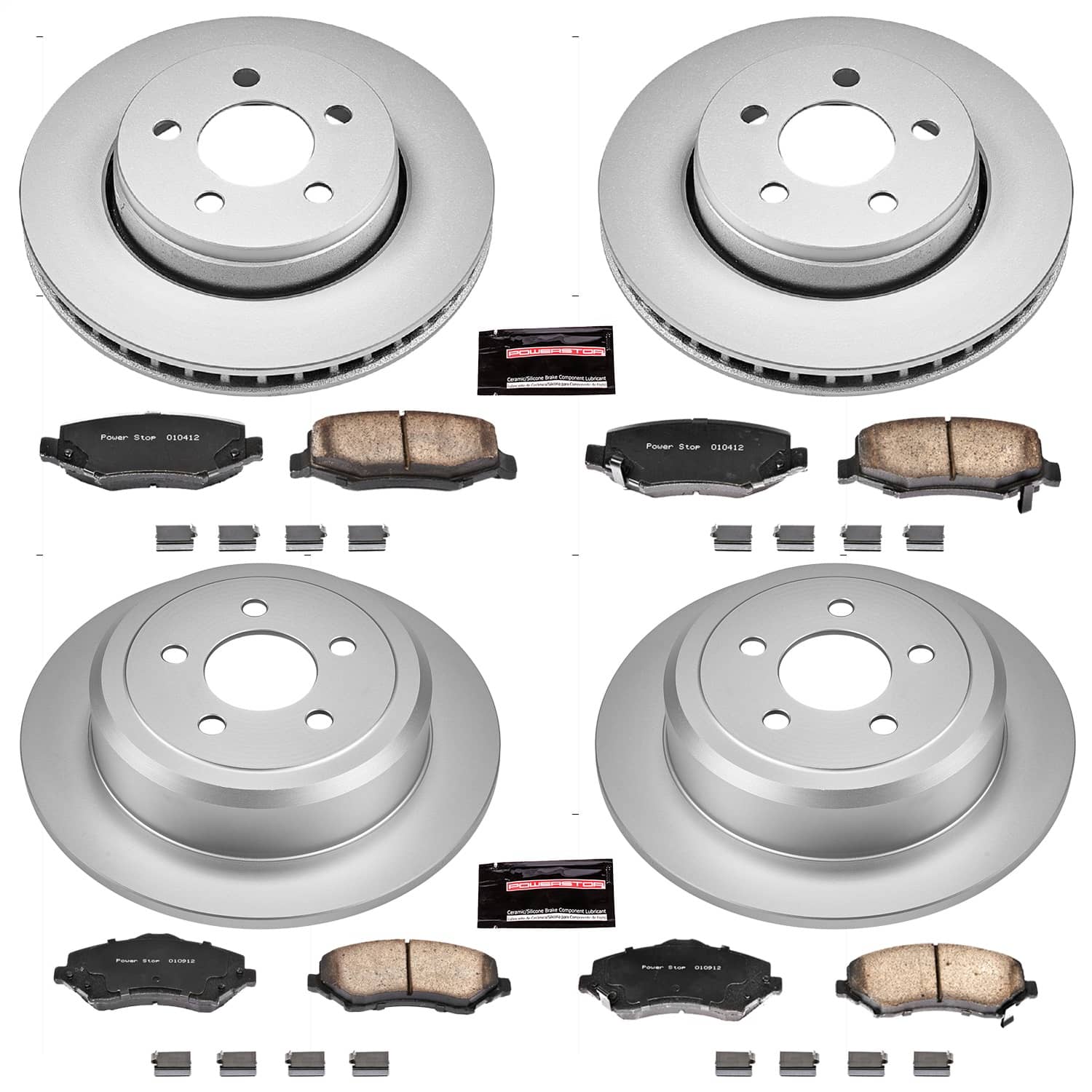 Power Stop - CRK2832 - Front and Rear - Disc Brake Pad and Rotor Kit