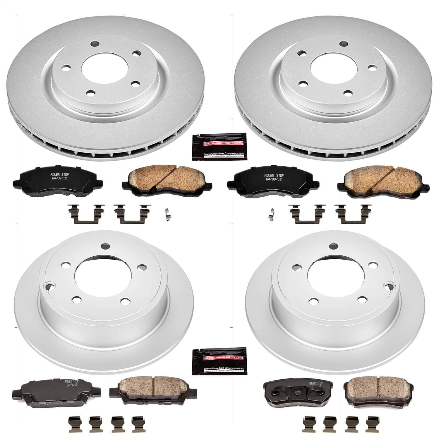 Power Stop - CRK2840 - Front and Rear - Disc Brake Pad and Rotor Kit