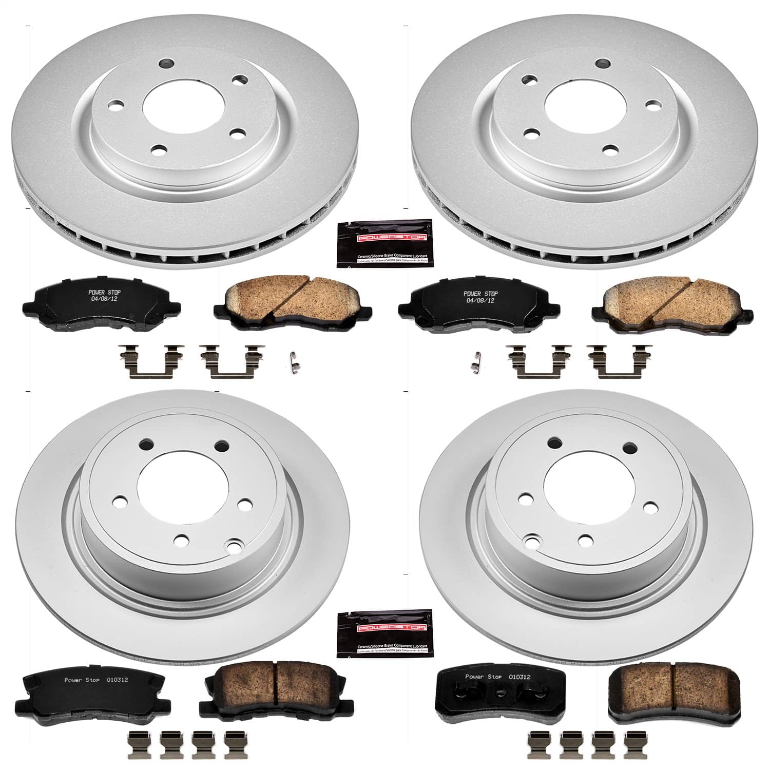 Power Stop - CRK2848 - Front and Rear - Disc Brake Pad and Rotor Kit