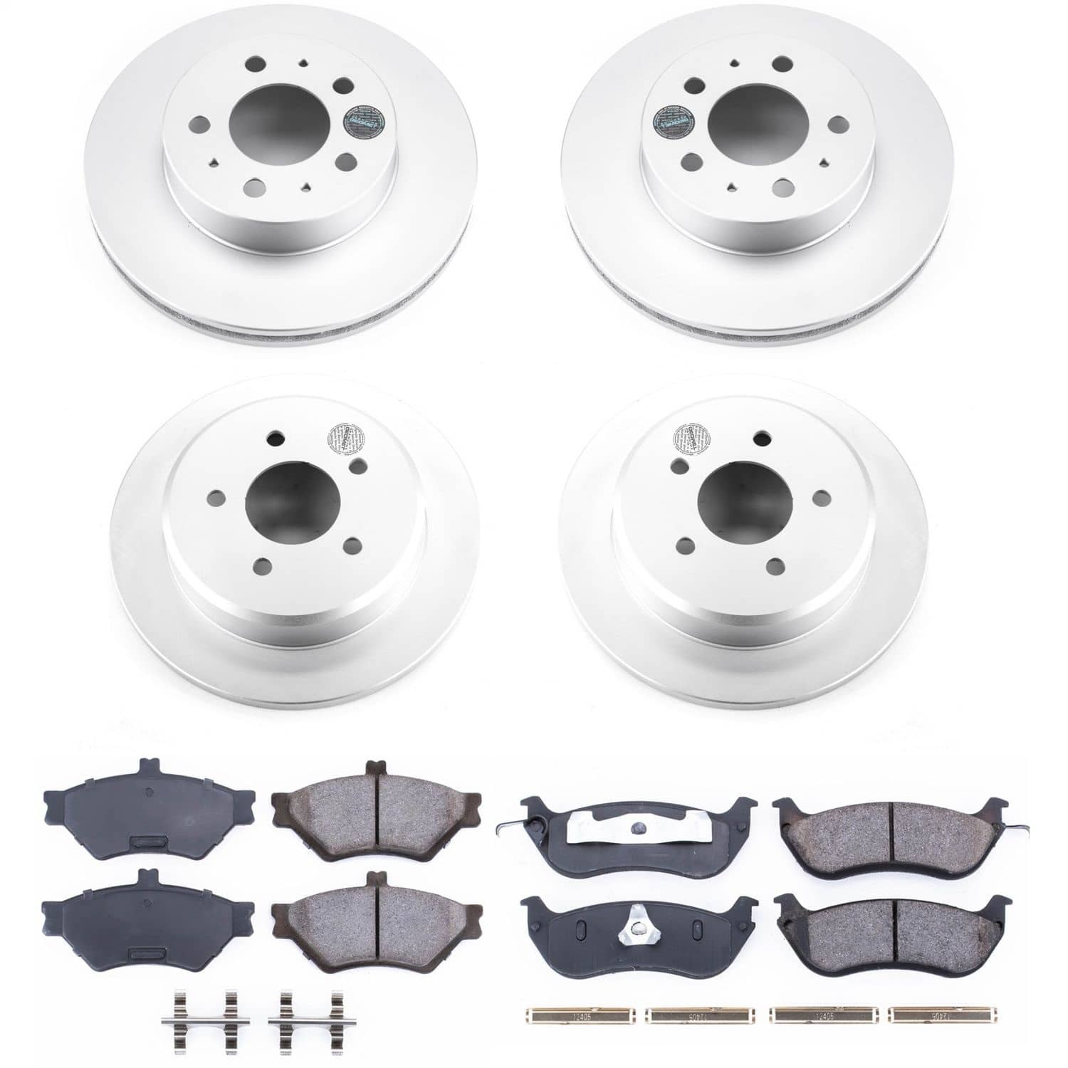 Power Stop - CRK2860 - Front and Rear - Disc Brake Pad and Rotor Kit