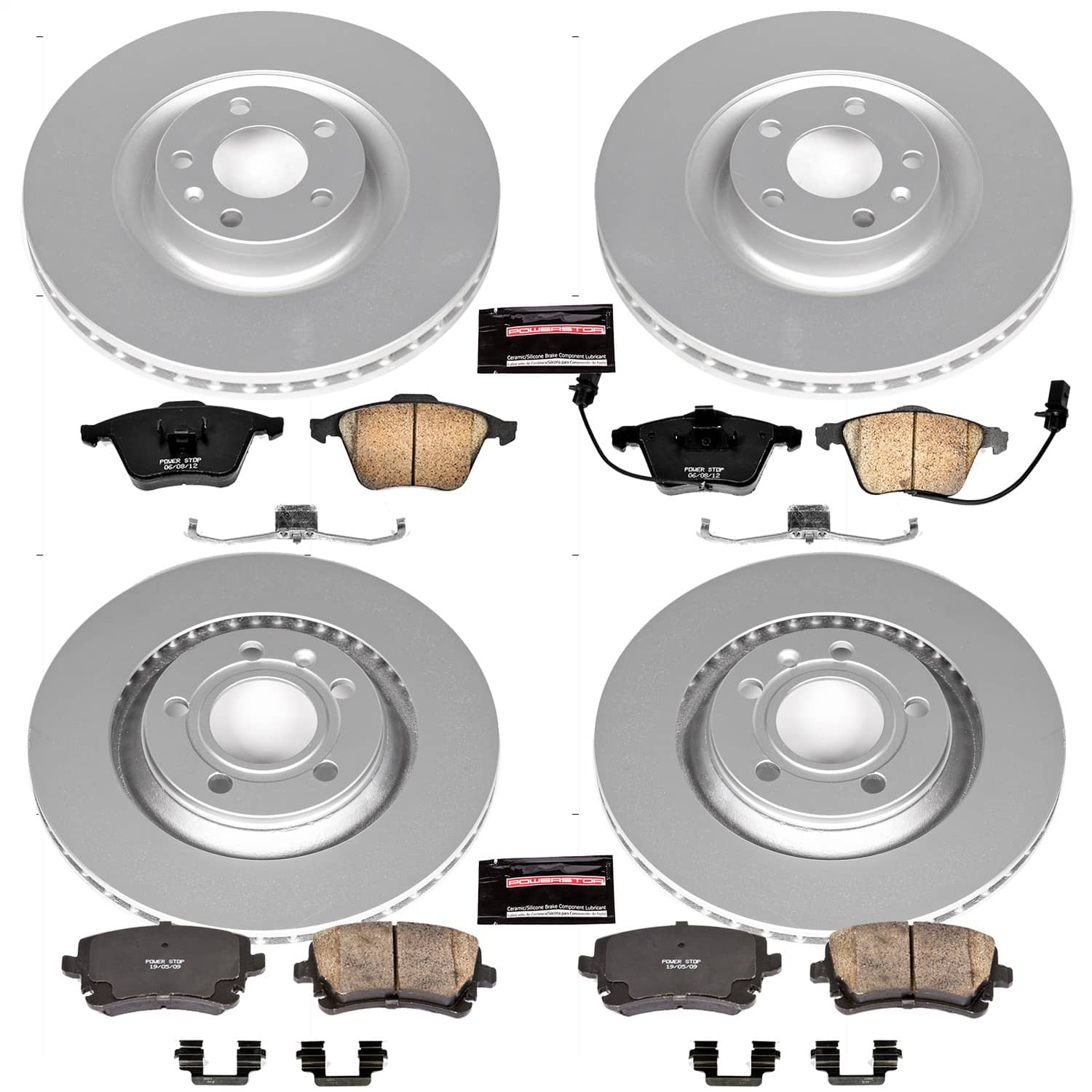 Power Stop - CRK4010 - Front and Rear - Disc Brake Pad and Rotor Kit