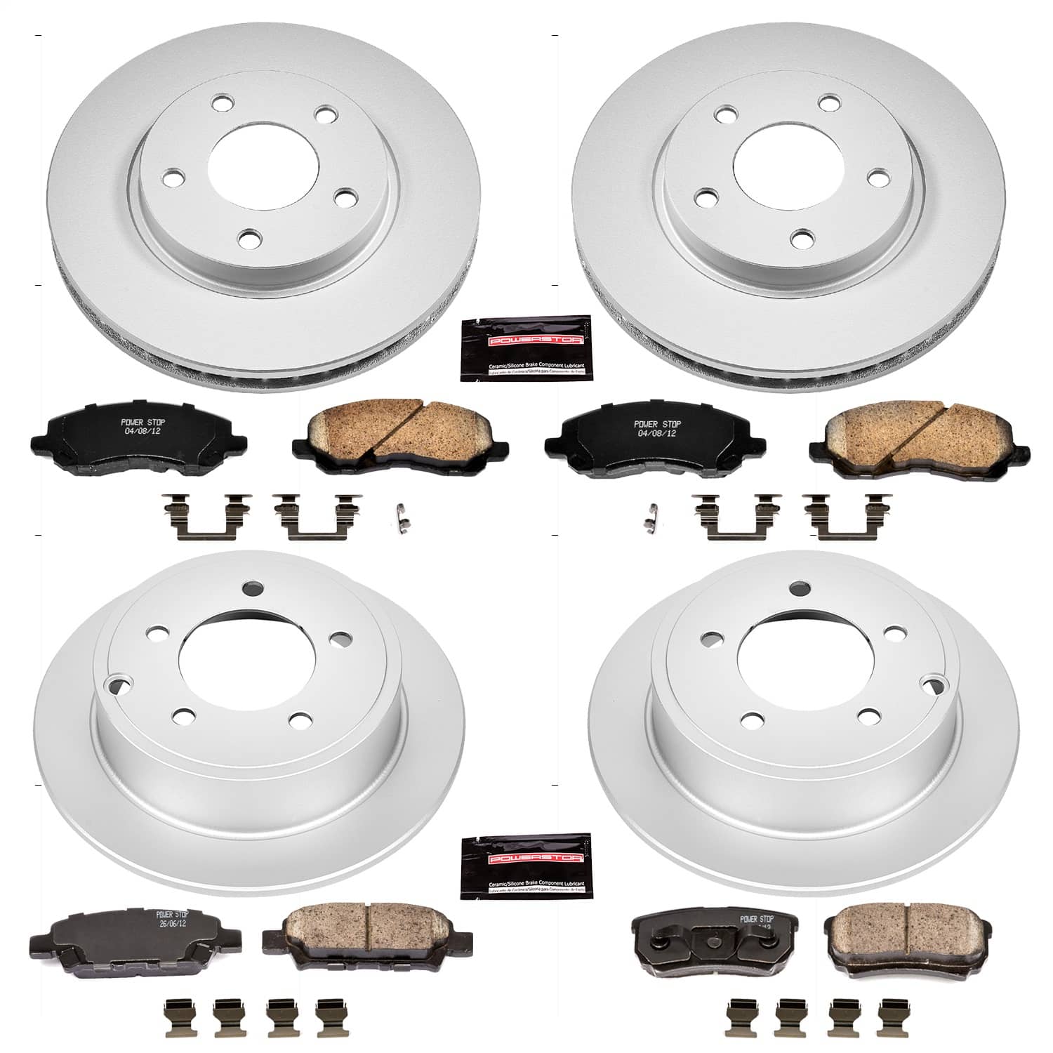Power Stop - CRK4017 - Front and Rear - Disc Brake Pad and Rotor Kit