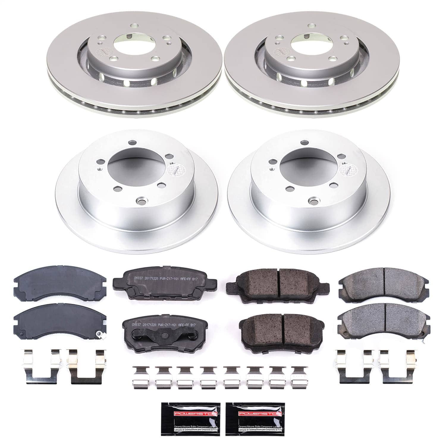 Power Stop - CRK4018 - Front and Rear - Disc Brake Pad and Rotor Kit