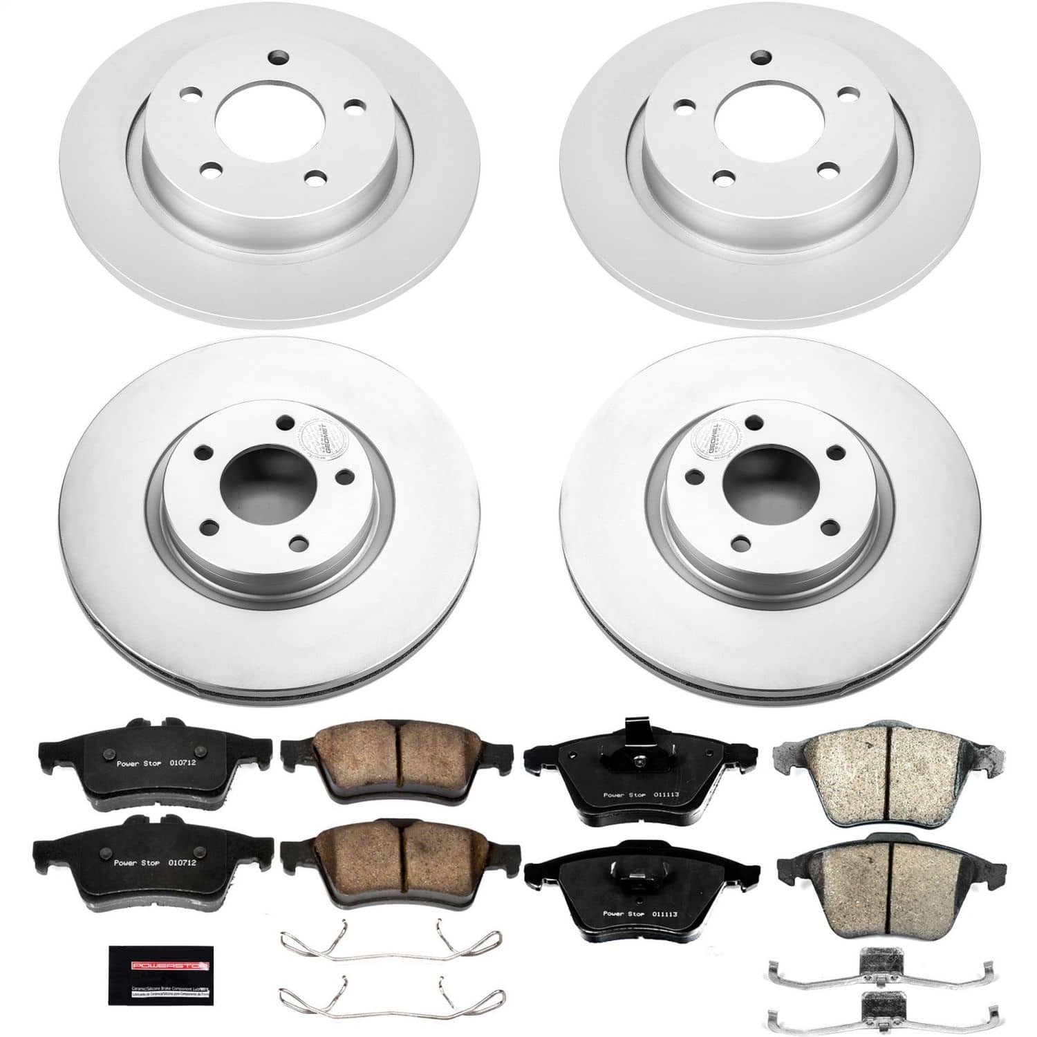 Power Stop - CRK4056 - Front and Rear - Disc Brake Pad and Rotor Kit