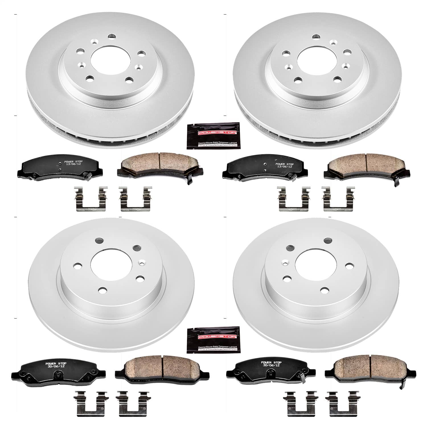 Power Stop - CRK4096 - Front and Rear - Disc Brake Pad and Rotor Kit