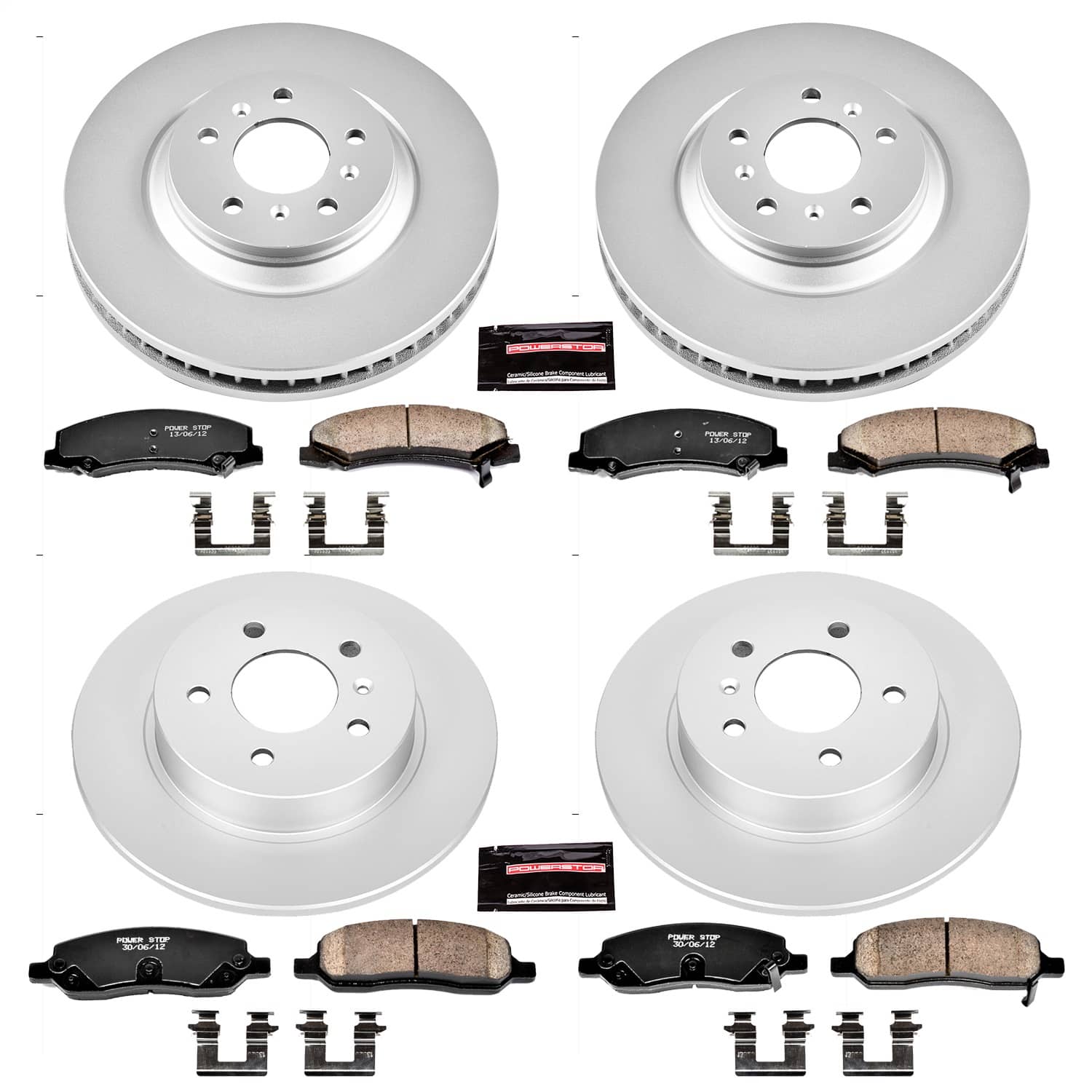 Power Stop - CRK4097 - Front and Rear - Disc Brake Pad and Rotor Kit