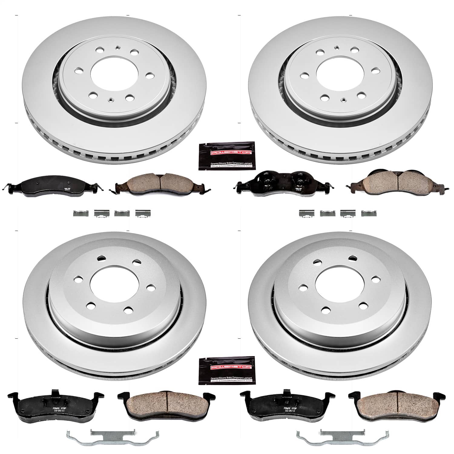 Power Stop - CRK4109 - Front and Rear - Disc Brake Pad and Rotor Kit
