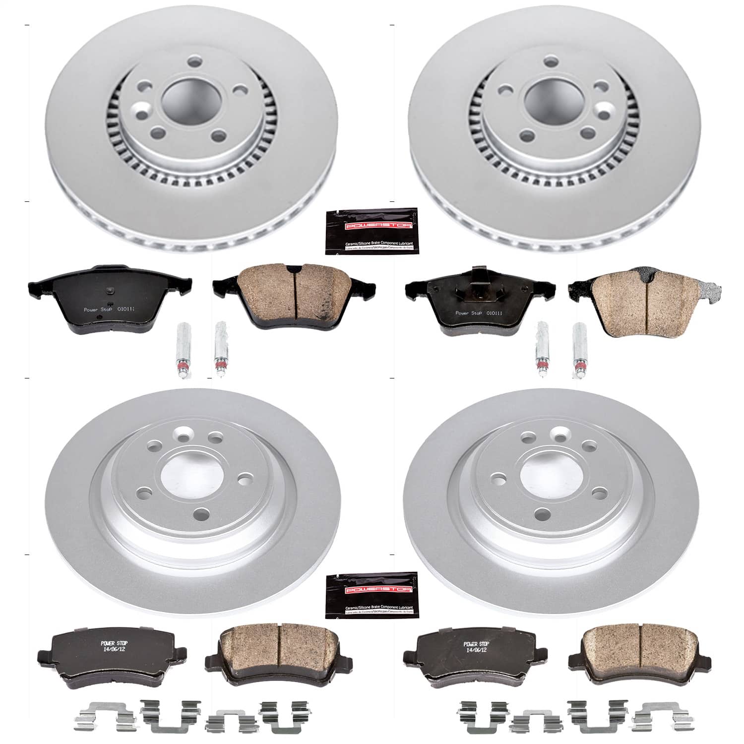 Power Stop - CRK4121 - Front and Rear - Disc Brake Pad and Rotor Kit