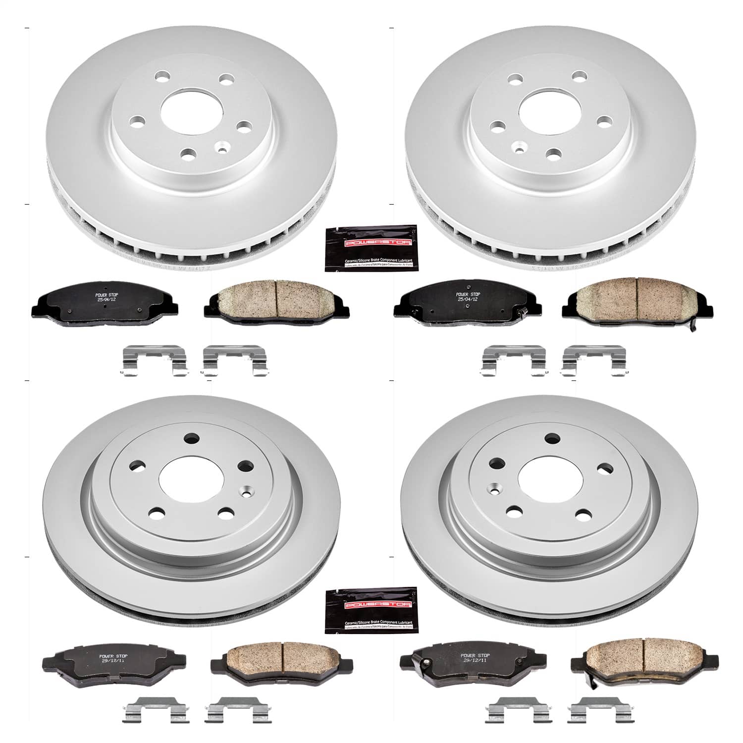 Power Stop - CRK4134 - Front and Rear - Disc Brake Pad and Rotor Kit