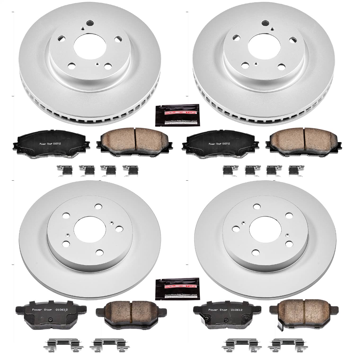 Power Stop - CRK4141 - Front and Rear - Disc Brake Pad and Rotor Kit
