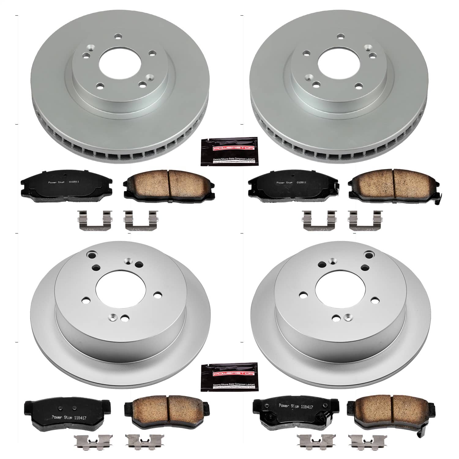 Power Stop - CRK4446 - Front and Rear - Disc Brake Pad and Rotor Kit