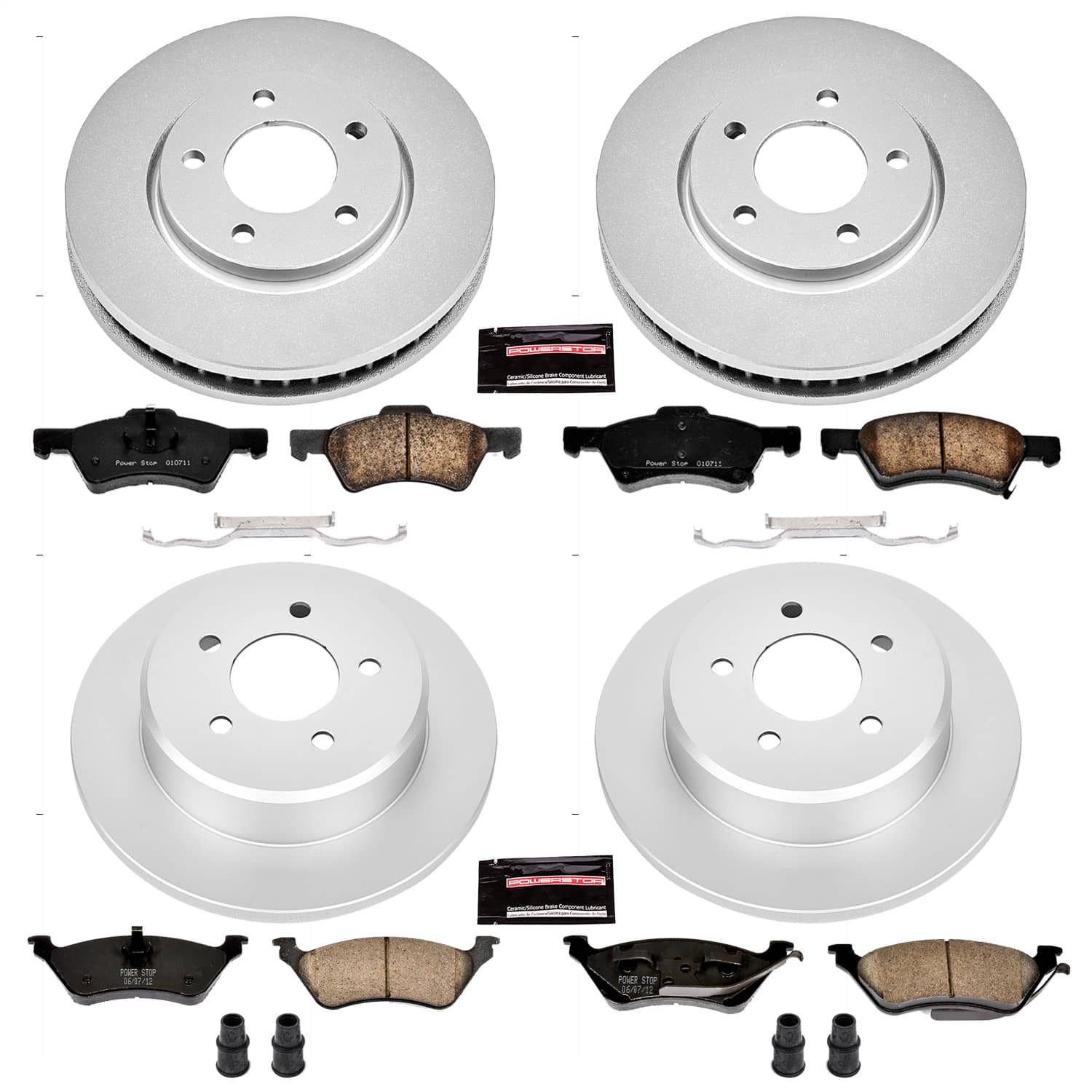 Power Stop - CRK4458 - Front and Rear - Disc Brake Pad and Rotor Kit
