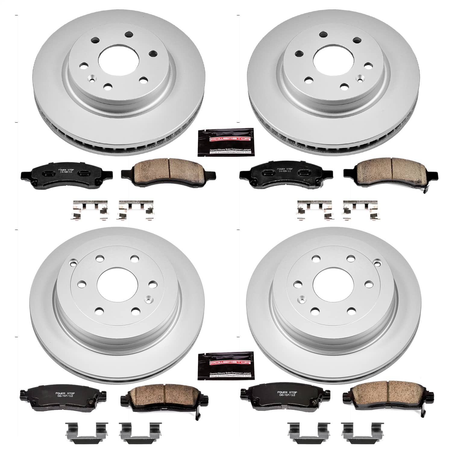 Power Stop - CRK4466 - Front and Rear - Disc Brake Pad and Rotor Kit