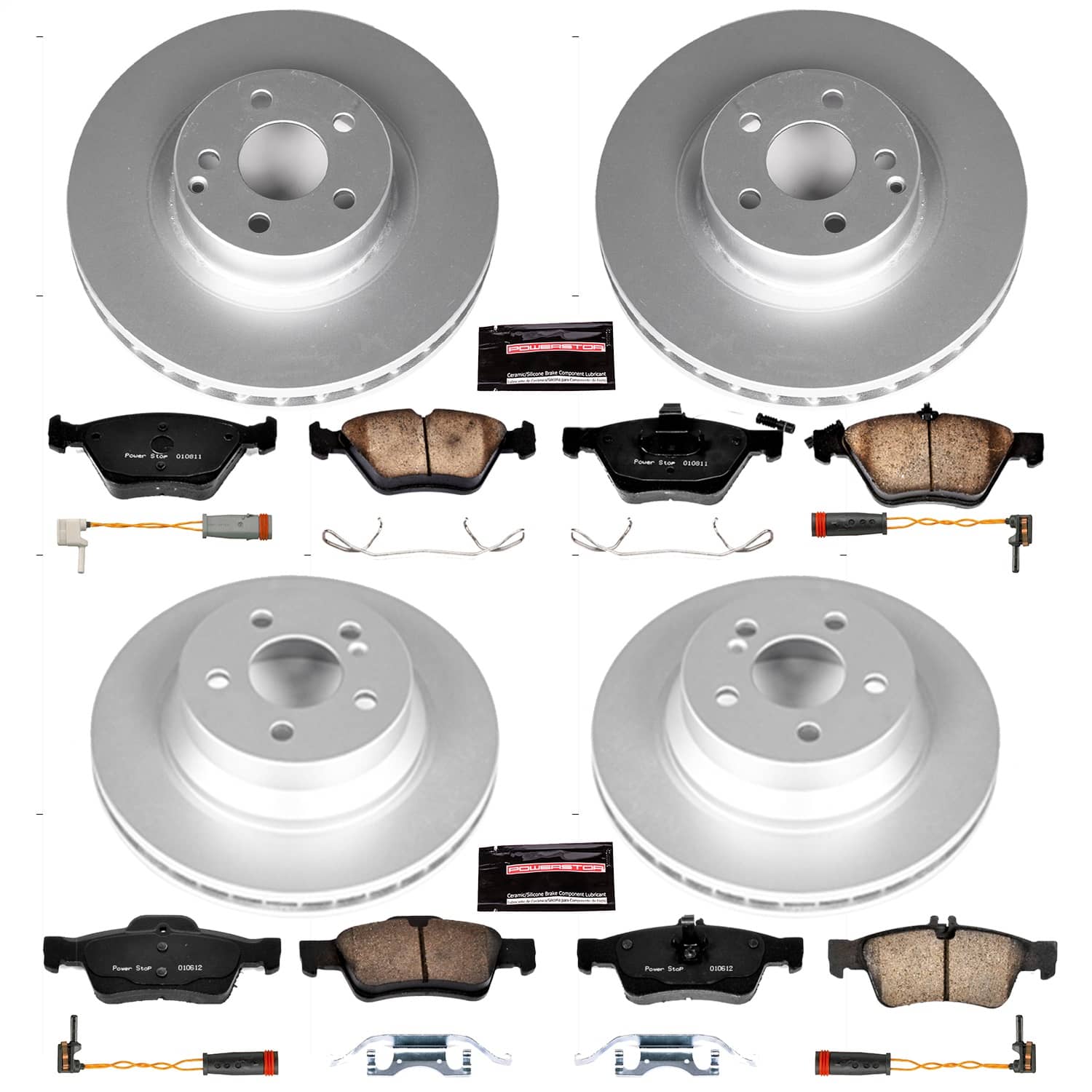 Power Stop - CRK4518 - Front and Rear - Disc Brake Pad and Rotor Kit