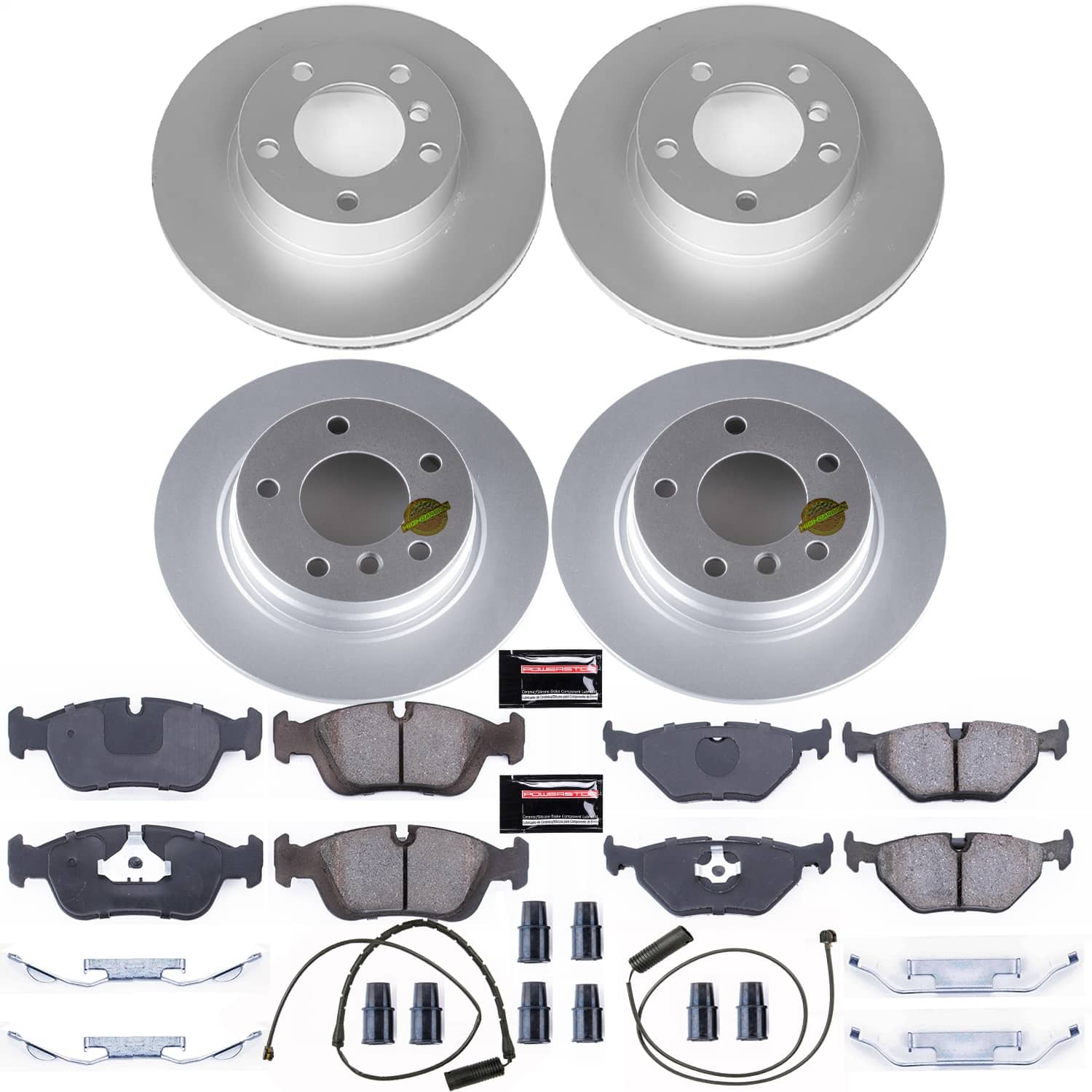 Power Stop - CRK498 - Front and Rear - Disc Brake Pad and Rotor Kit