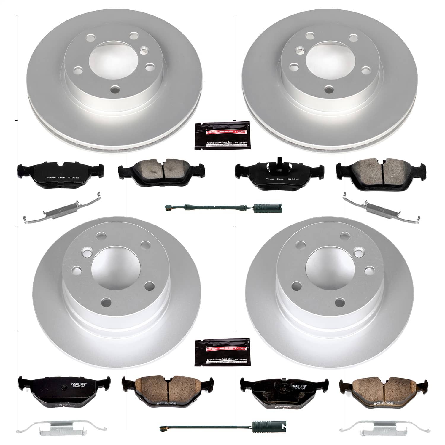 Power Stop - CRK500 - Front and Rear - Disc Brake Pad and Rotor Kit