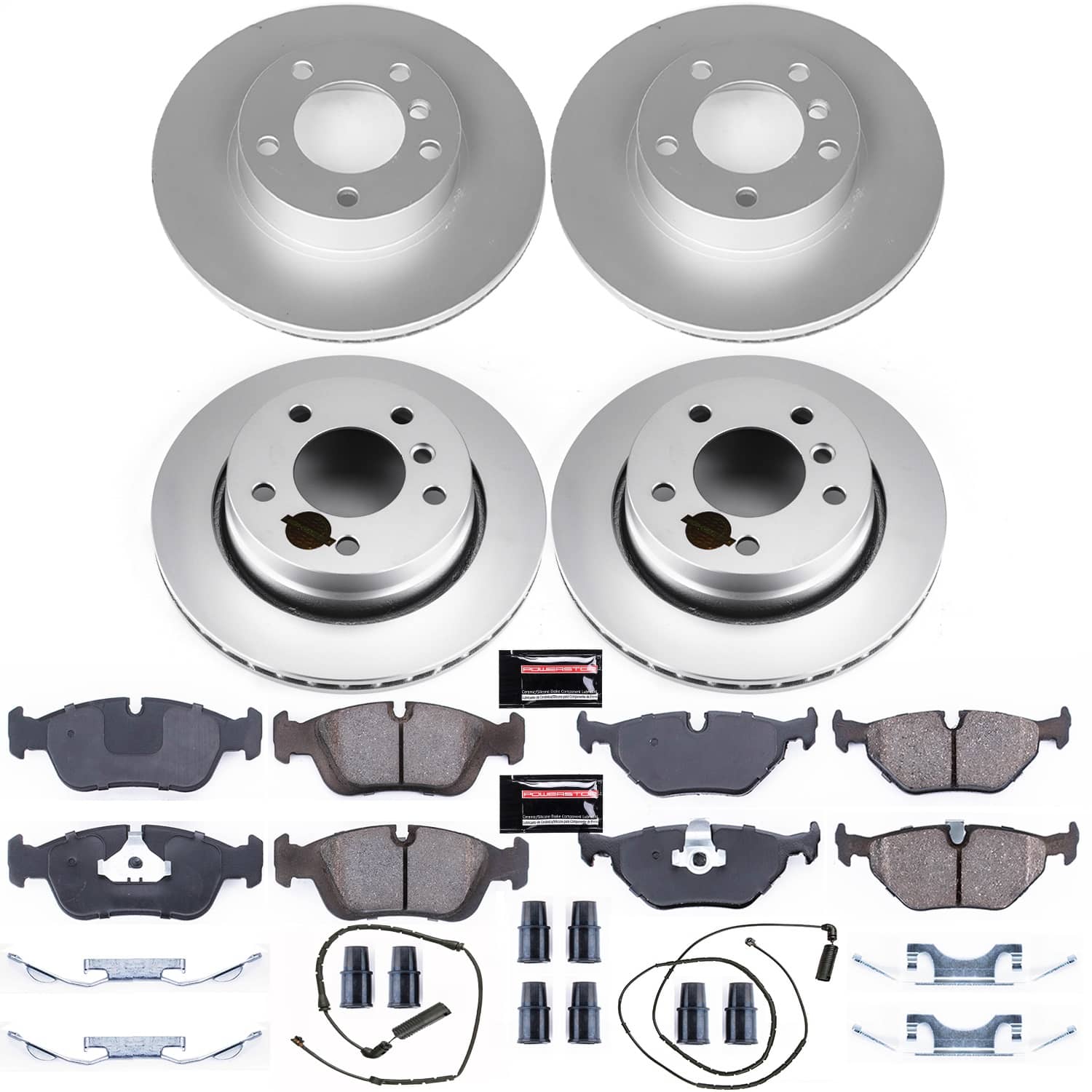 Power Stop - CRK507 - Front and Rear - Disc Brake Pad and Rotor Kit