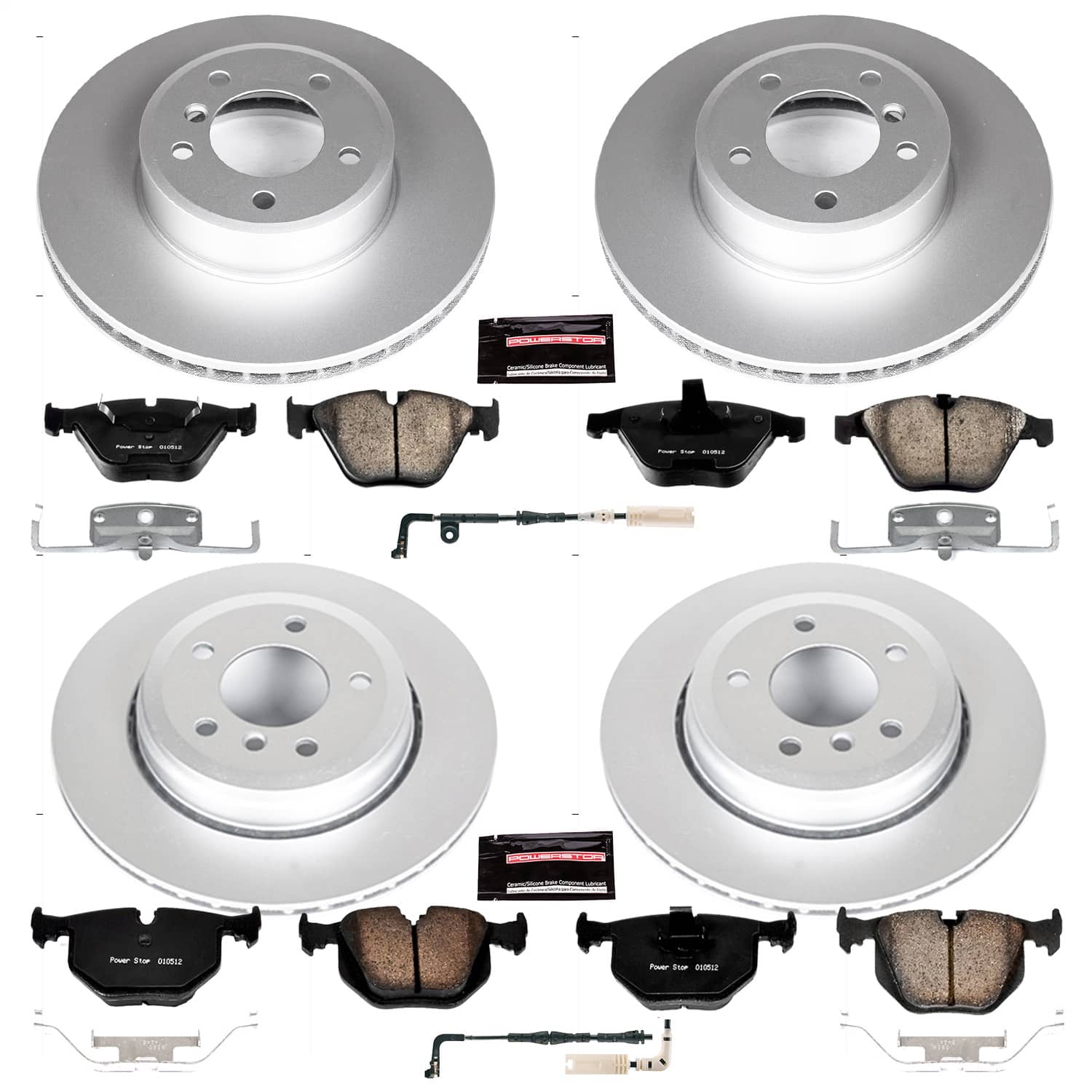 Power Stop - CRK5360 - Front and Rear - Disc Brake Pad and Rotor Kit