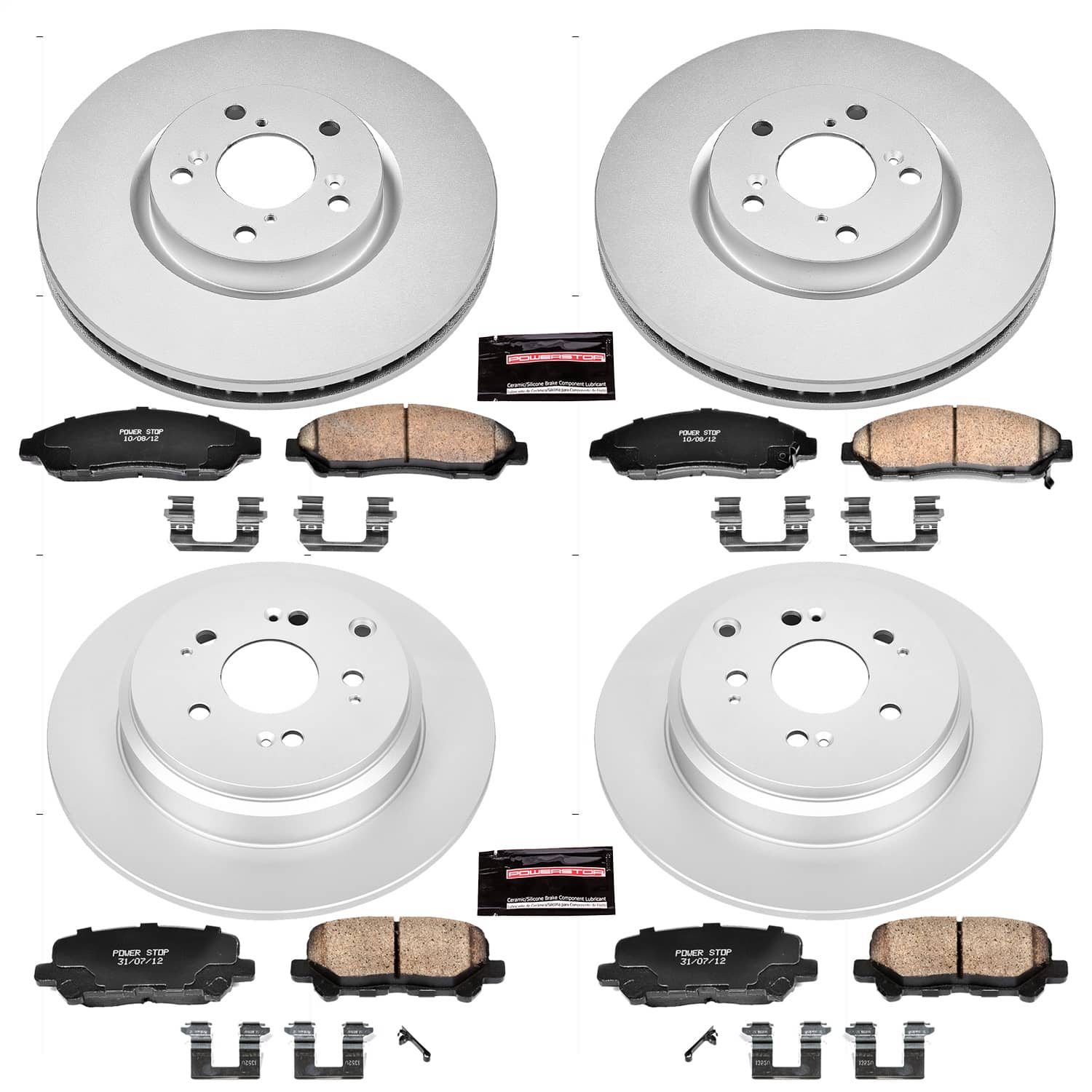 Power Stop - CRK5369 - Front and Rear - Disc Brake Pad and Rotor Kit