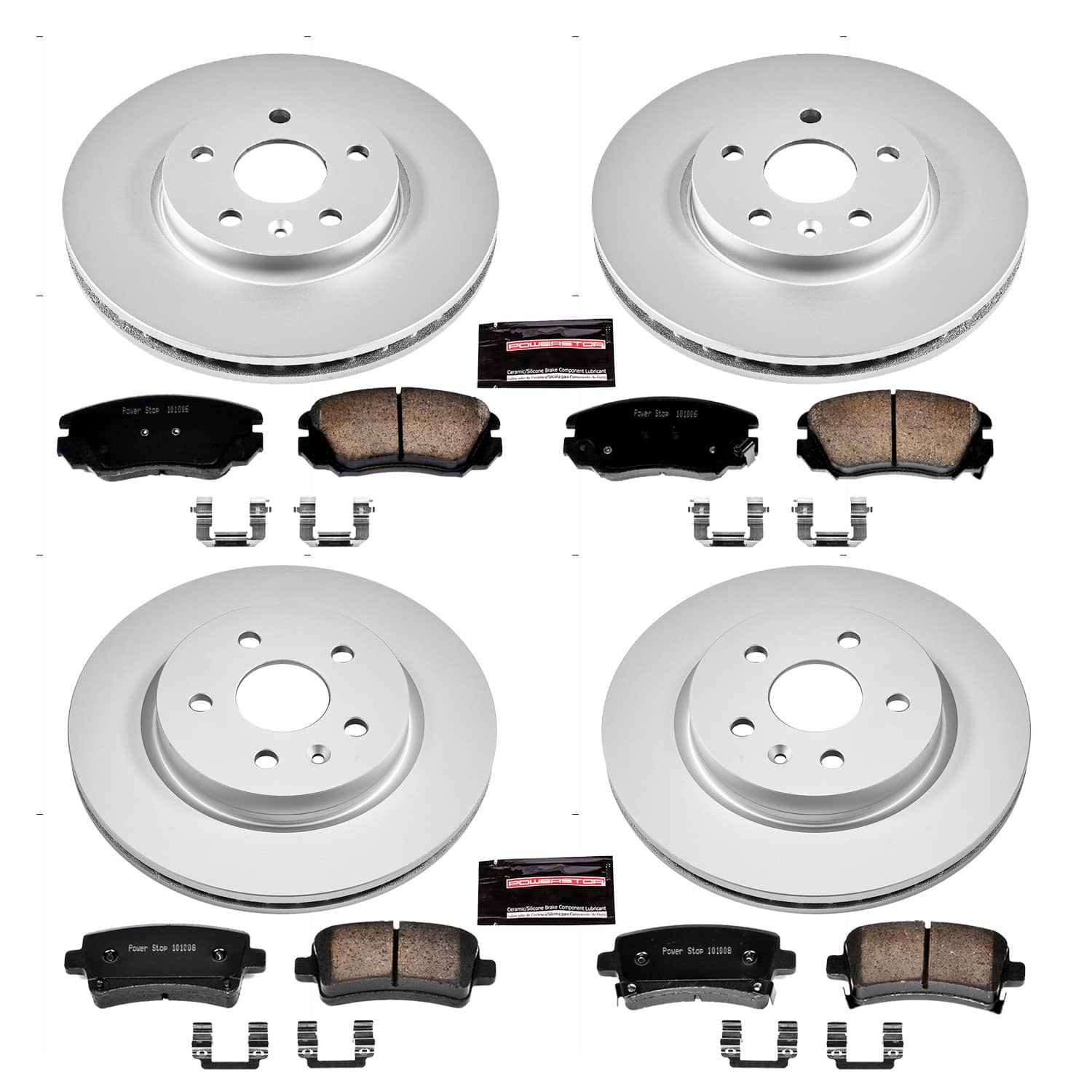 Power Stop - CRK5515 - Front and Rear - Disc Brake Pad and Rotor Kit