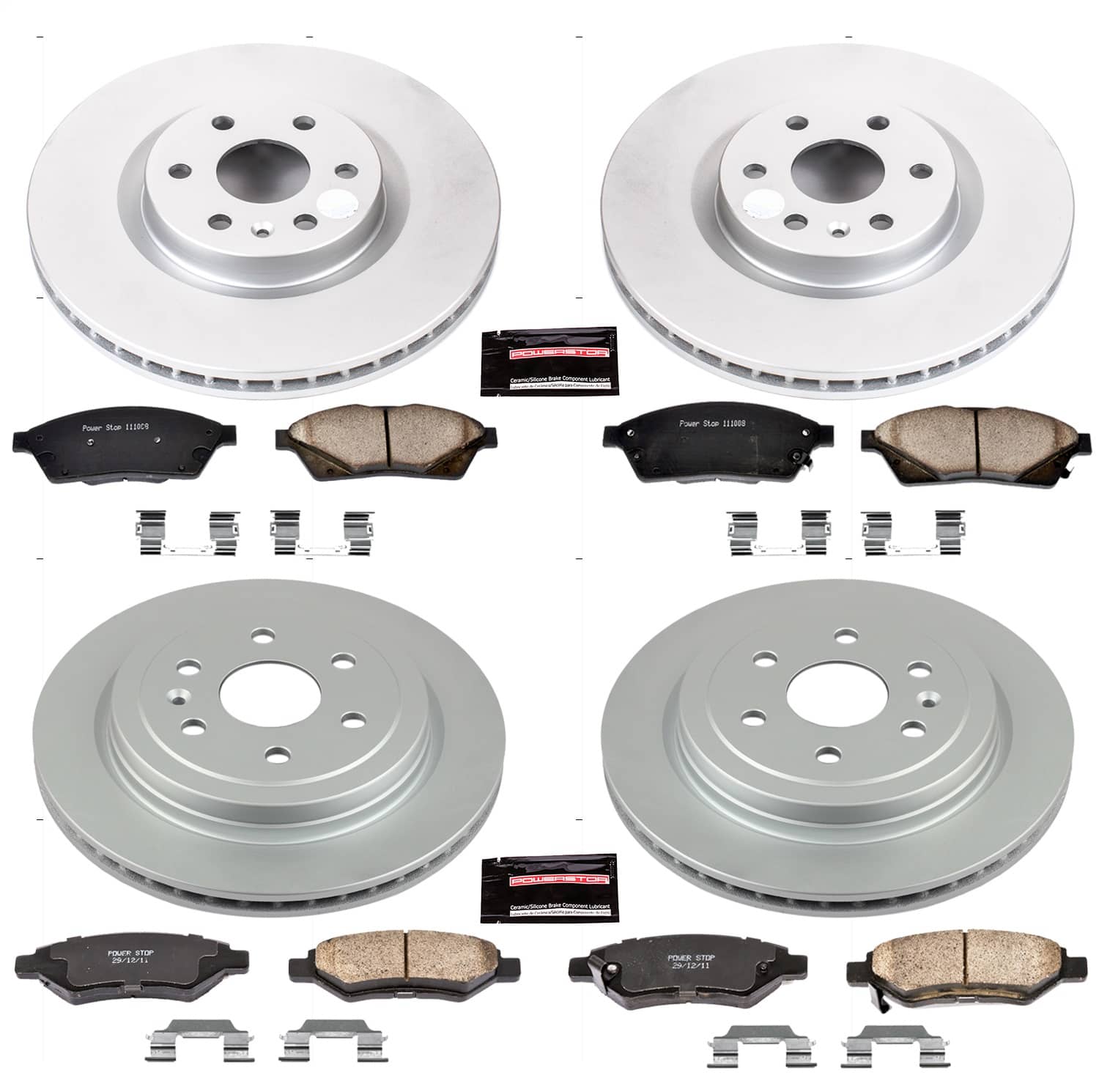 Power Stop - CRK5546 - Front and Rear - Disc Brake Pad and Rotor Kit
