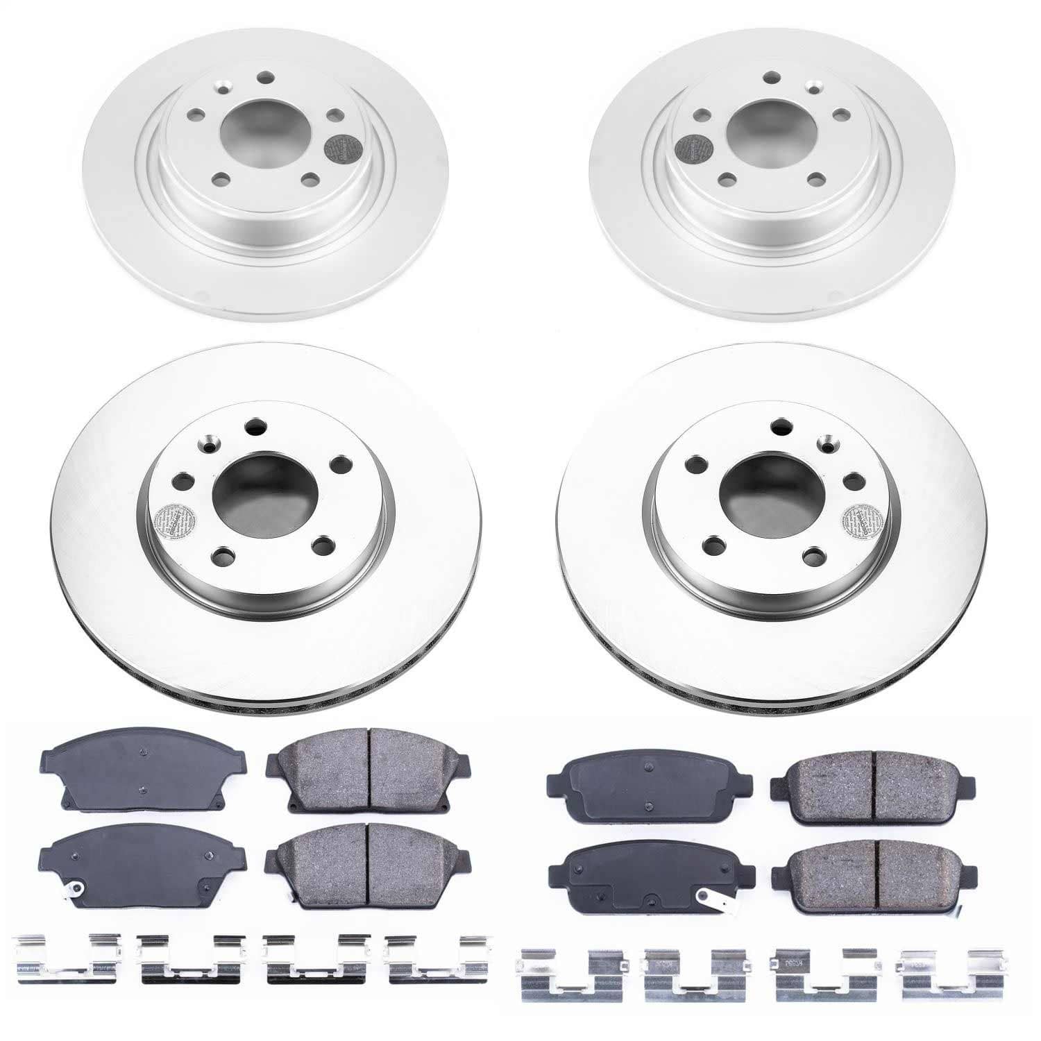 Power Stop - CRK5555 - Front and Rear - Disc Brake Pad and Rotor Kit