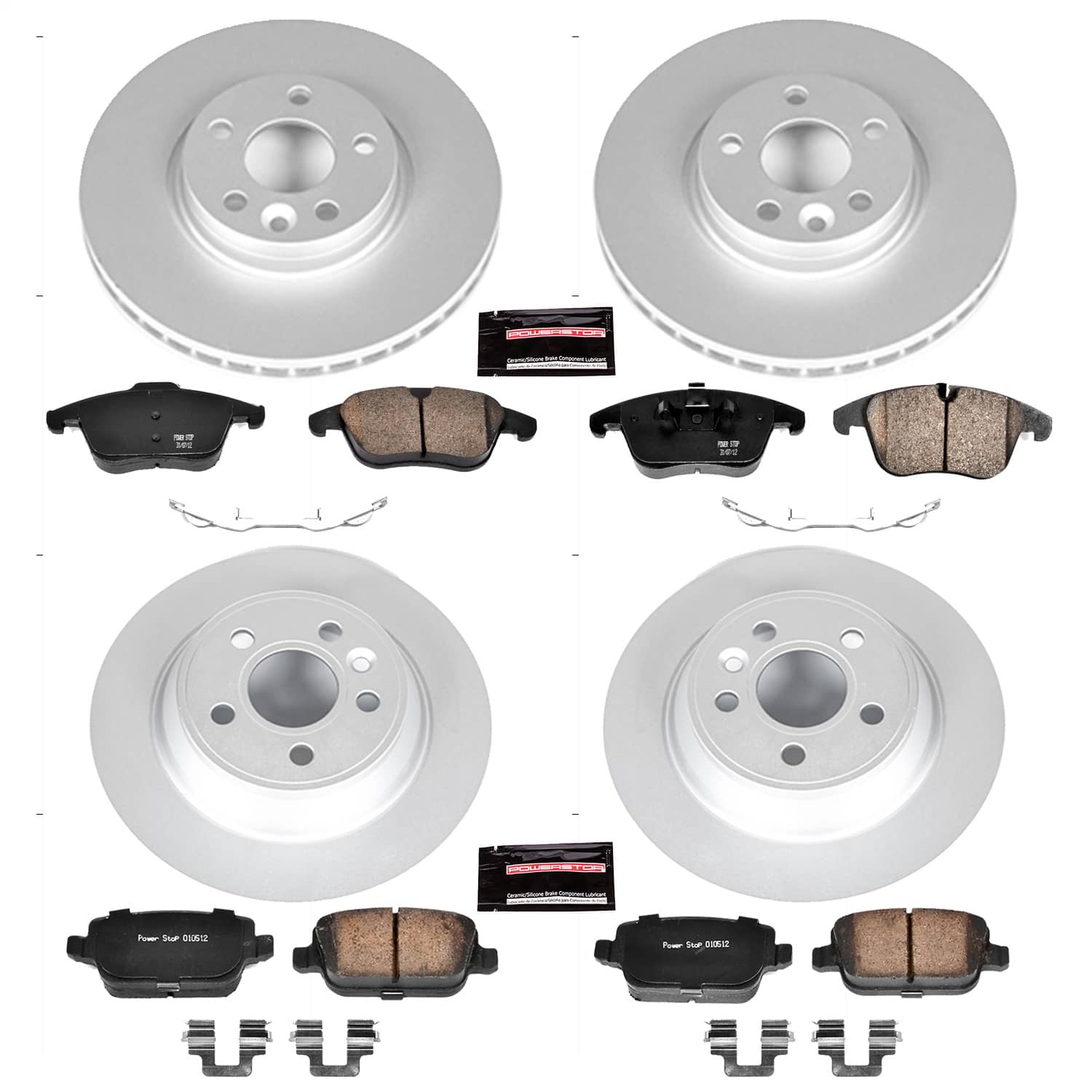 Power Stop - CRK5610 - Front and Rear - Disc Brake Pad and Rotor Kit