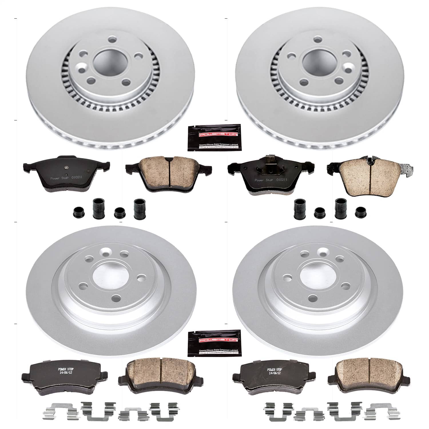 Power Stop - CRK5615 - Front and Rear - Disc Brake Pad and Rotor Kit