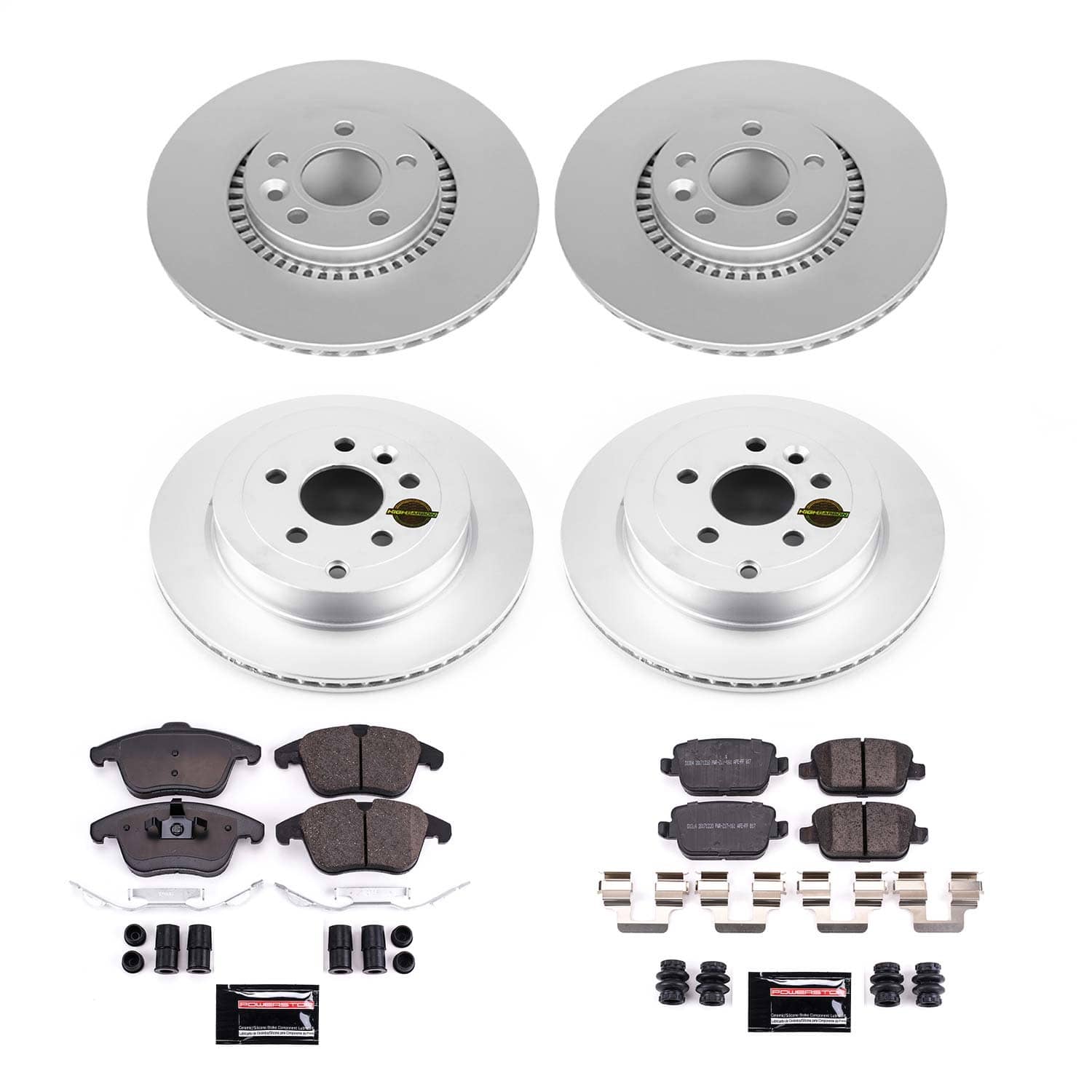 Power Stop - CRK5616 - Front and Rear - Disc Brake Pad and Rotor Kit