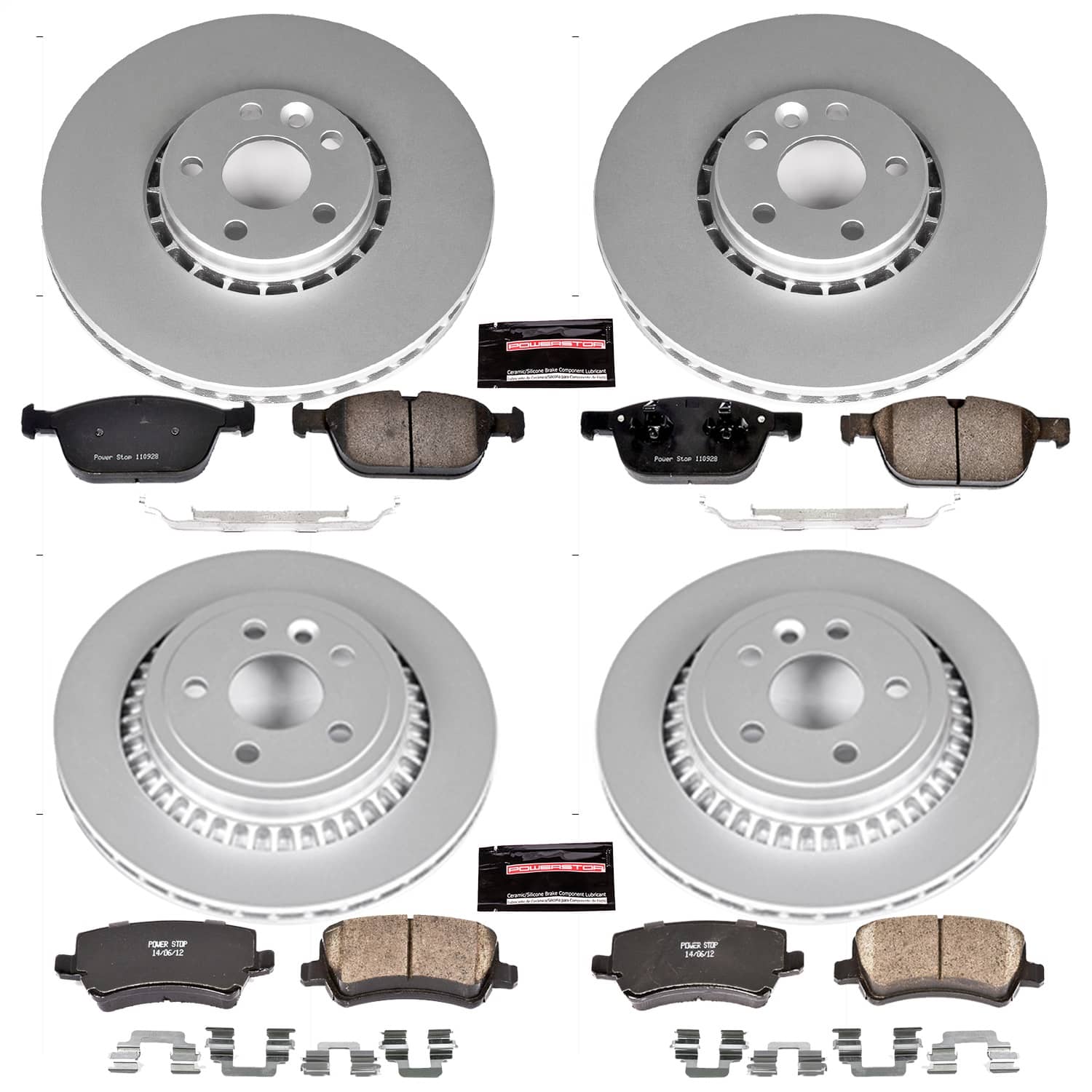 Power Stop - CRK5703 - Front and Rear - Disc Brake Pad and Rotor Kit
