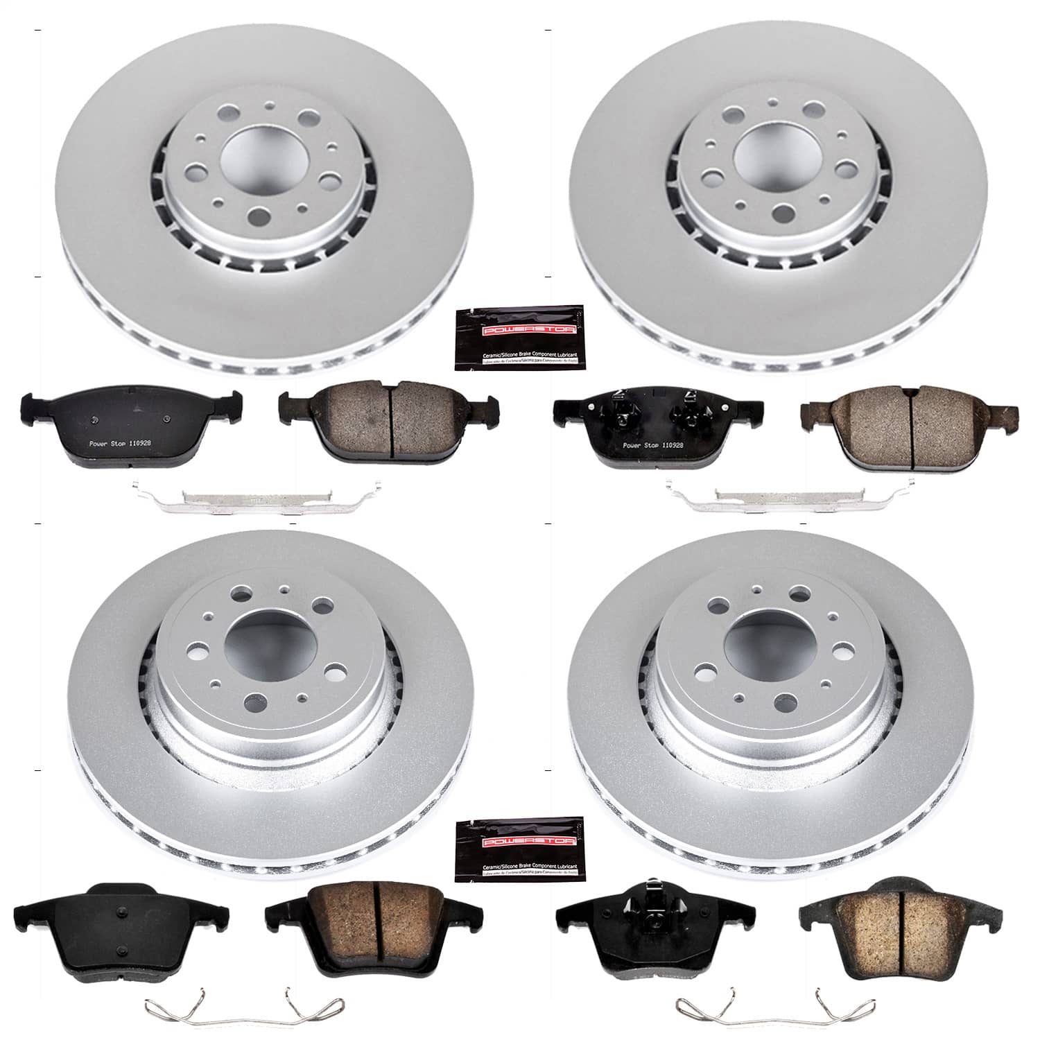 Power Stop - CRK5708 - Front and Rear - Disc Brake Pad and Rotor Kit