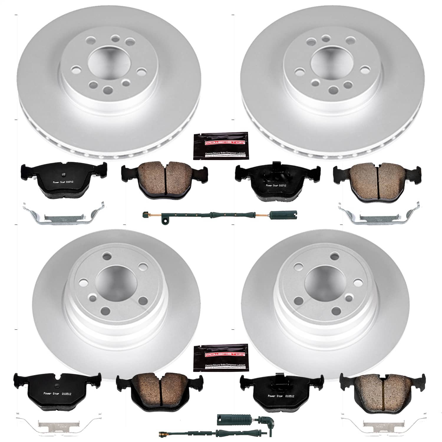 Power Stop - CRK5718 - Front and Rear - Disc Brake Pad and Rotor Kit