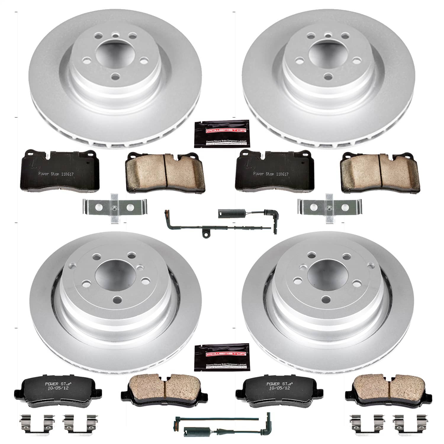 Power Stop - CRK5744 - Front and Rear - Disc Brake Pad and Rotor Kit