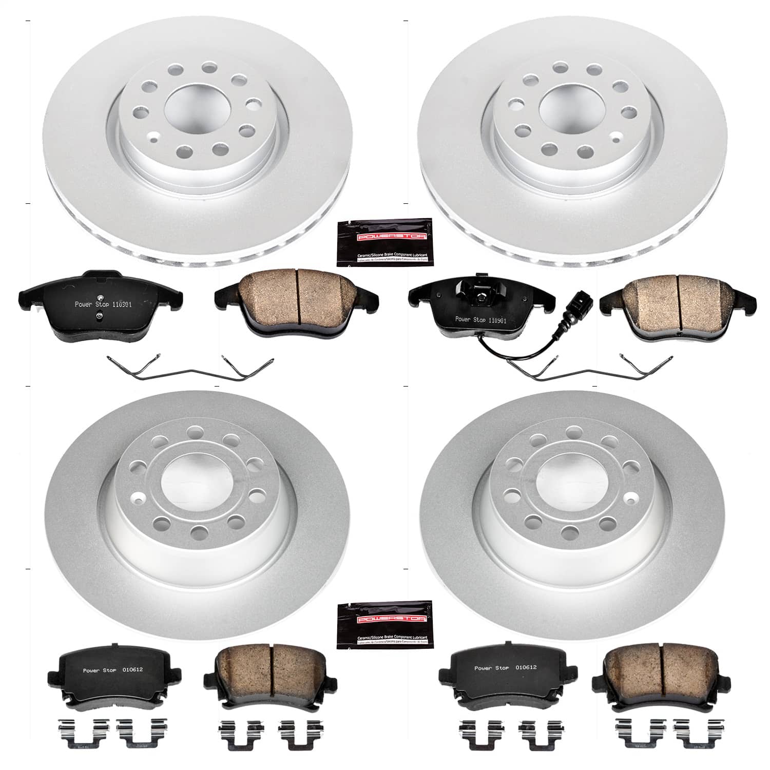 Power Stop - CRK5802 - Front and Rear - Disc Brake Pad and Rotor Kit