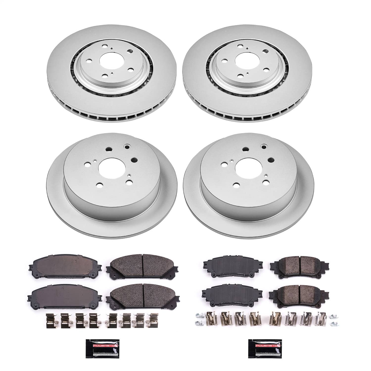 Power Stop - CRK5828 - Front and Rear - Disc Brake Pad and Rotor Kit