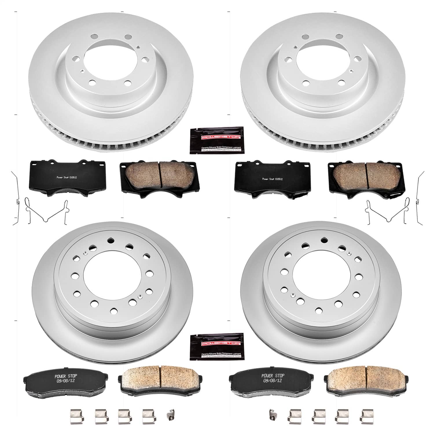 Power Stop - CRK5874 - Front and Rear - Disc Brake Pad and Rotor Kit